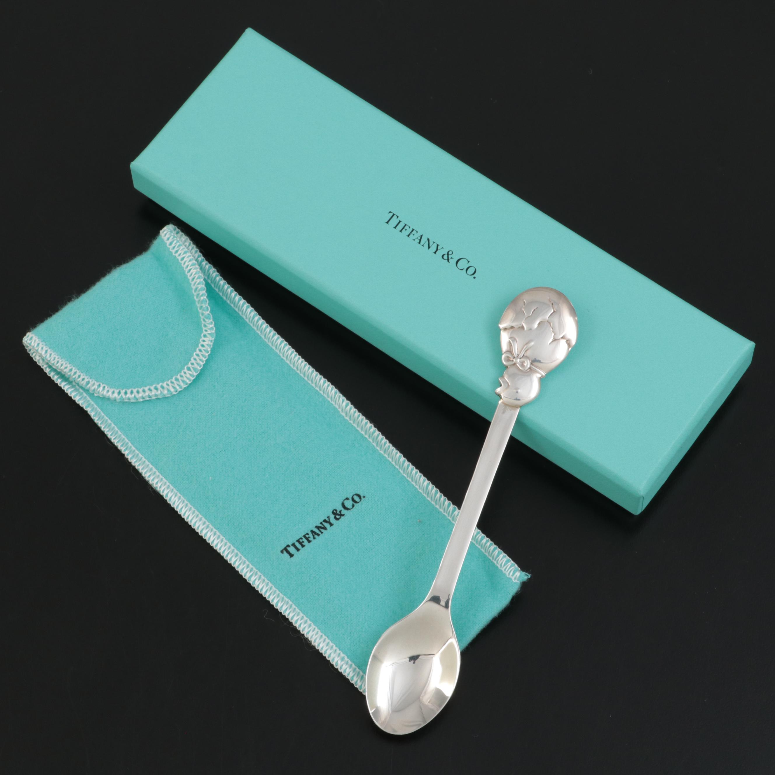Tiffany & Co. Sterling Silver Infant Feeding Spoon with Hatching Chick Handle