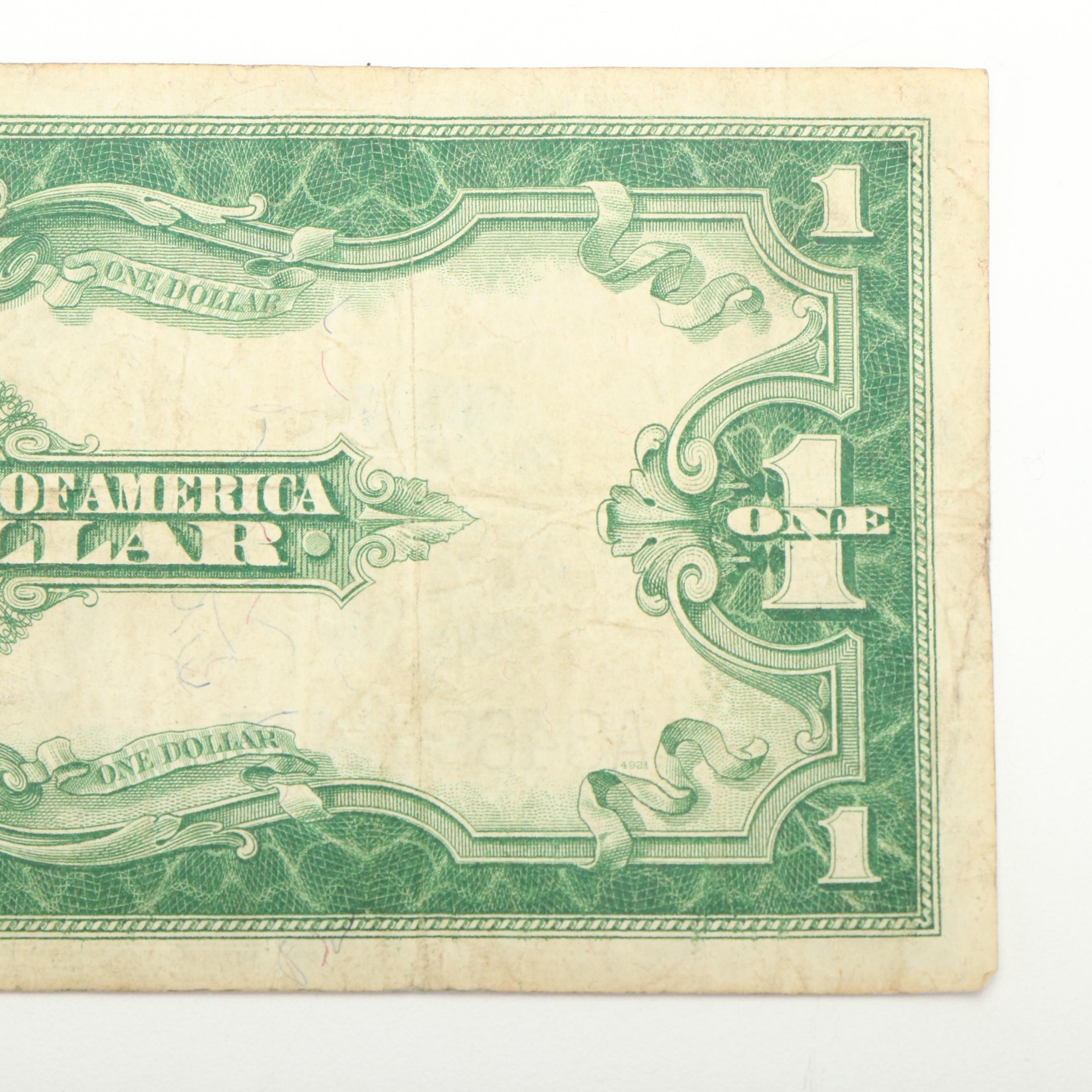 1923 Large size United States one dollar silver certificate