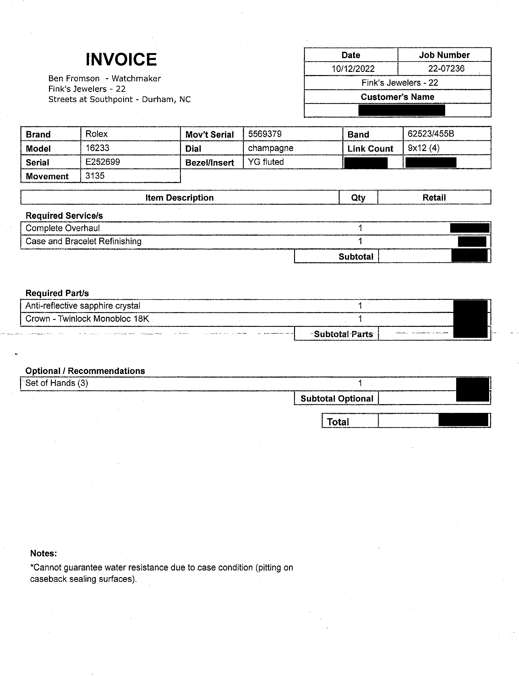 18K and Stainless Steel Rolex Datejust Watch