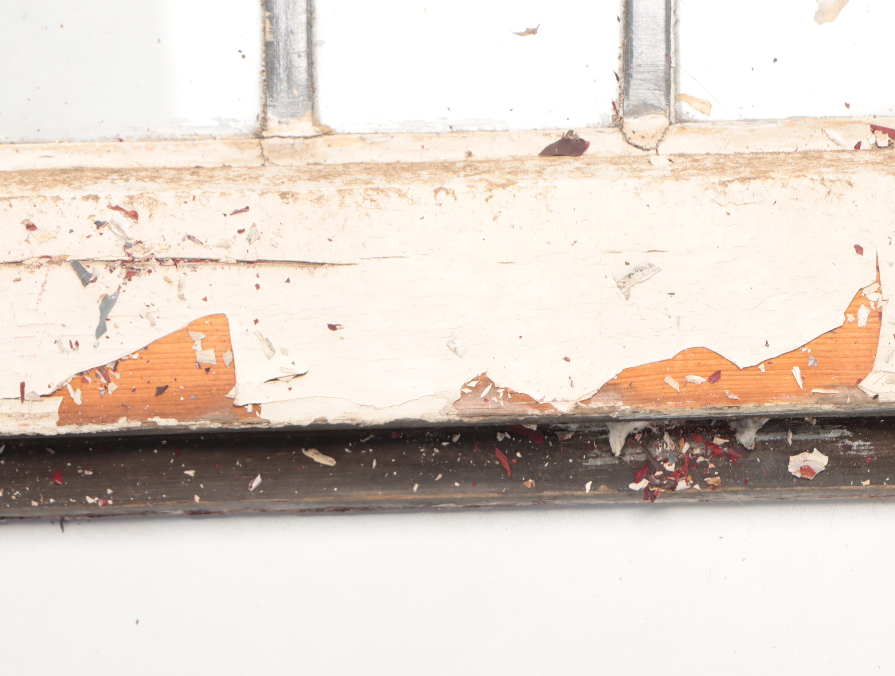 Pair of Partially-Restored Leaded Glass Window Panels, Early 20th Century