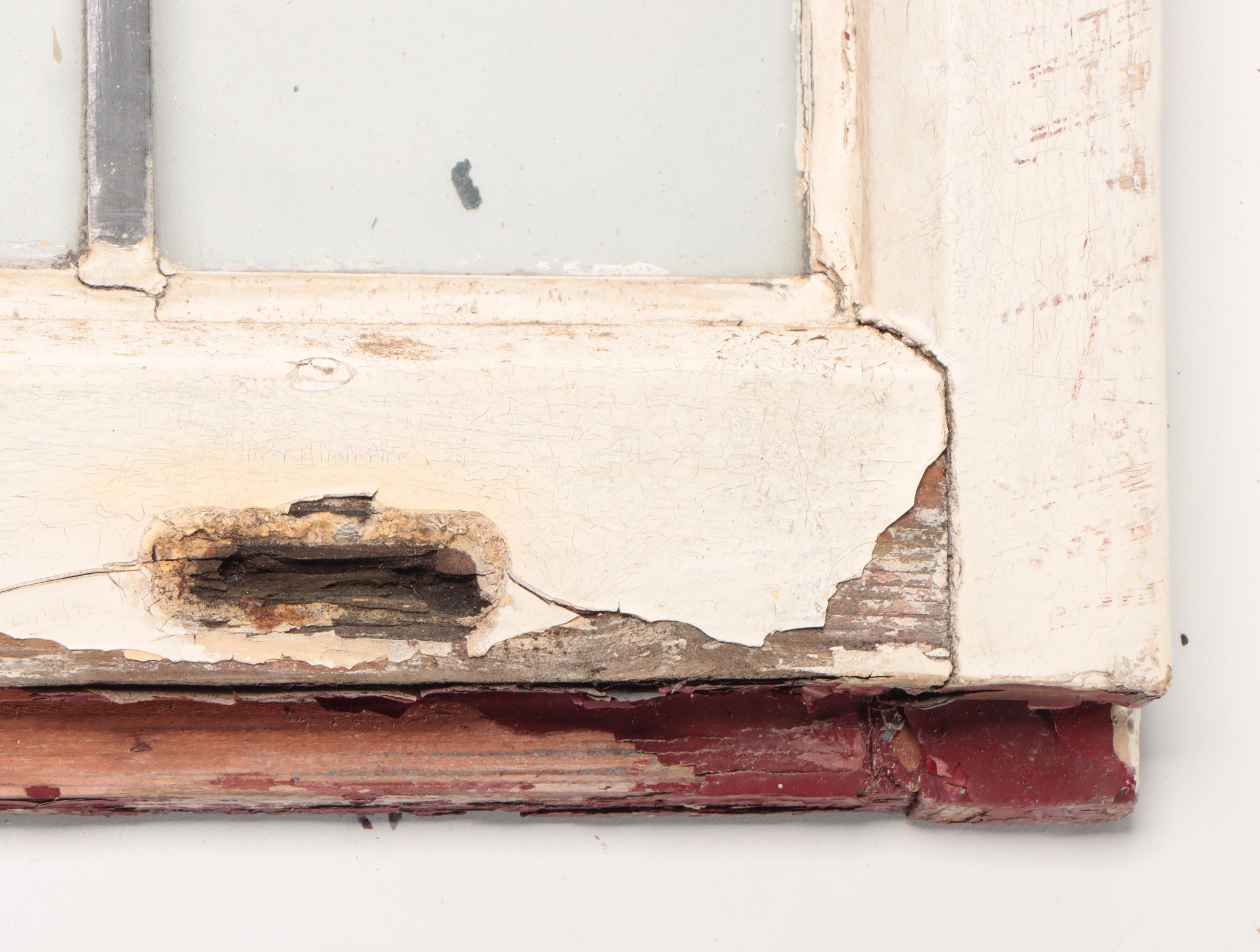 Pair of Partially-Restored Leaded Glass Window Panels, Early 20th Century