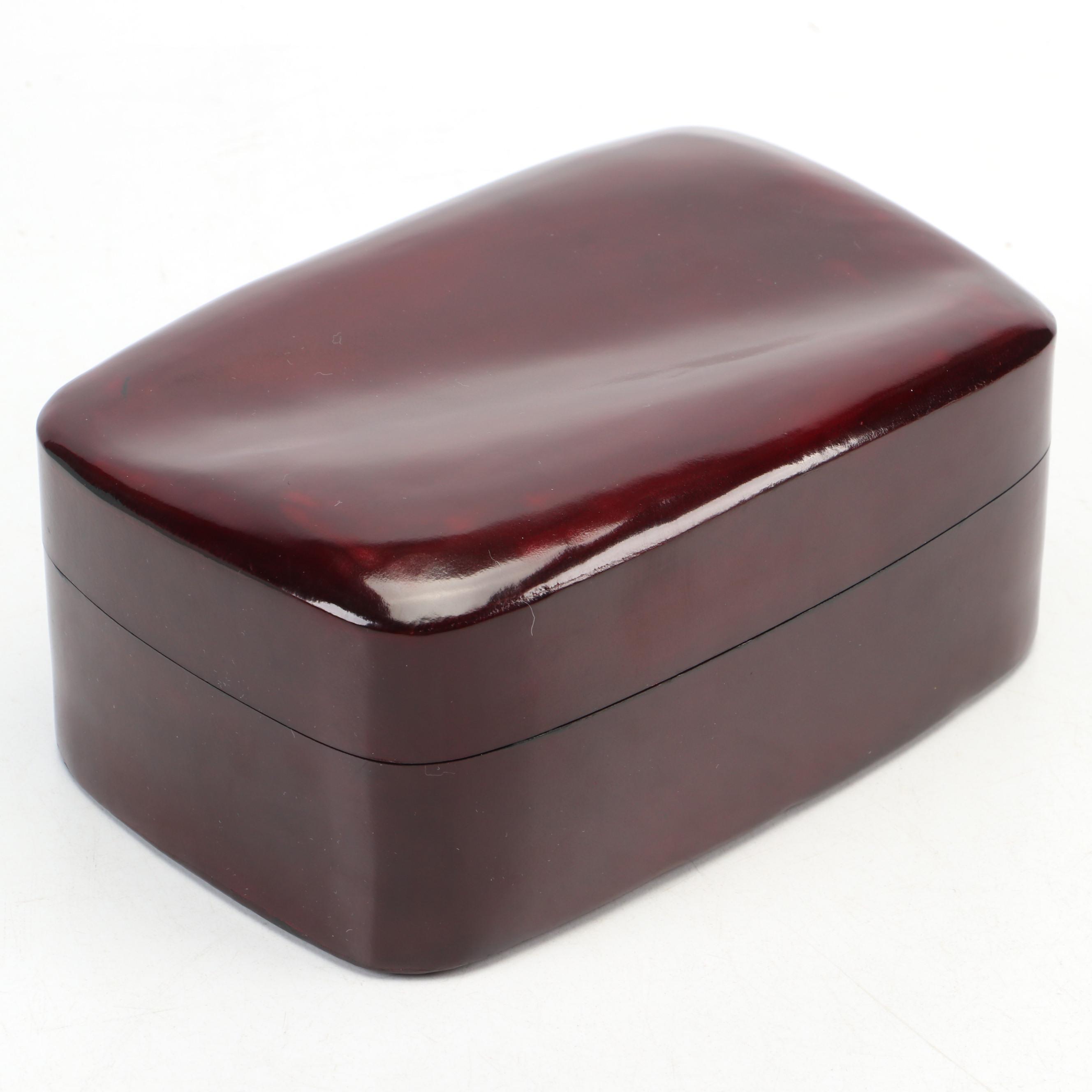 Elsa Peretti for Tiffany & Co. "Wave" Leather Jewelry Box