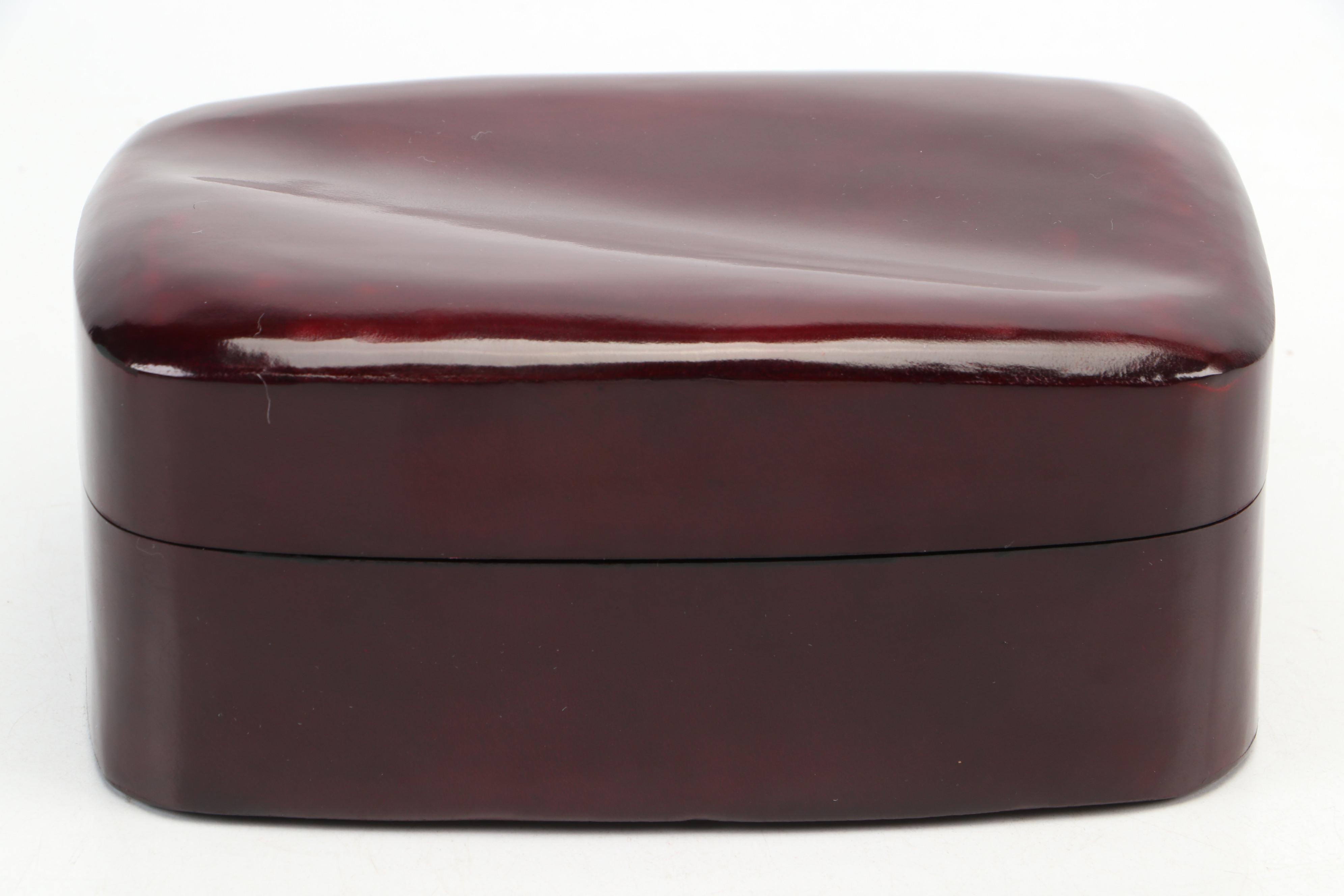 Elsa Peretti for Tiffany & Co. "Wave" Leather Jewelry Box