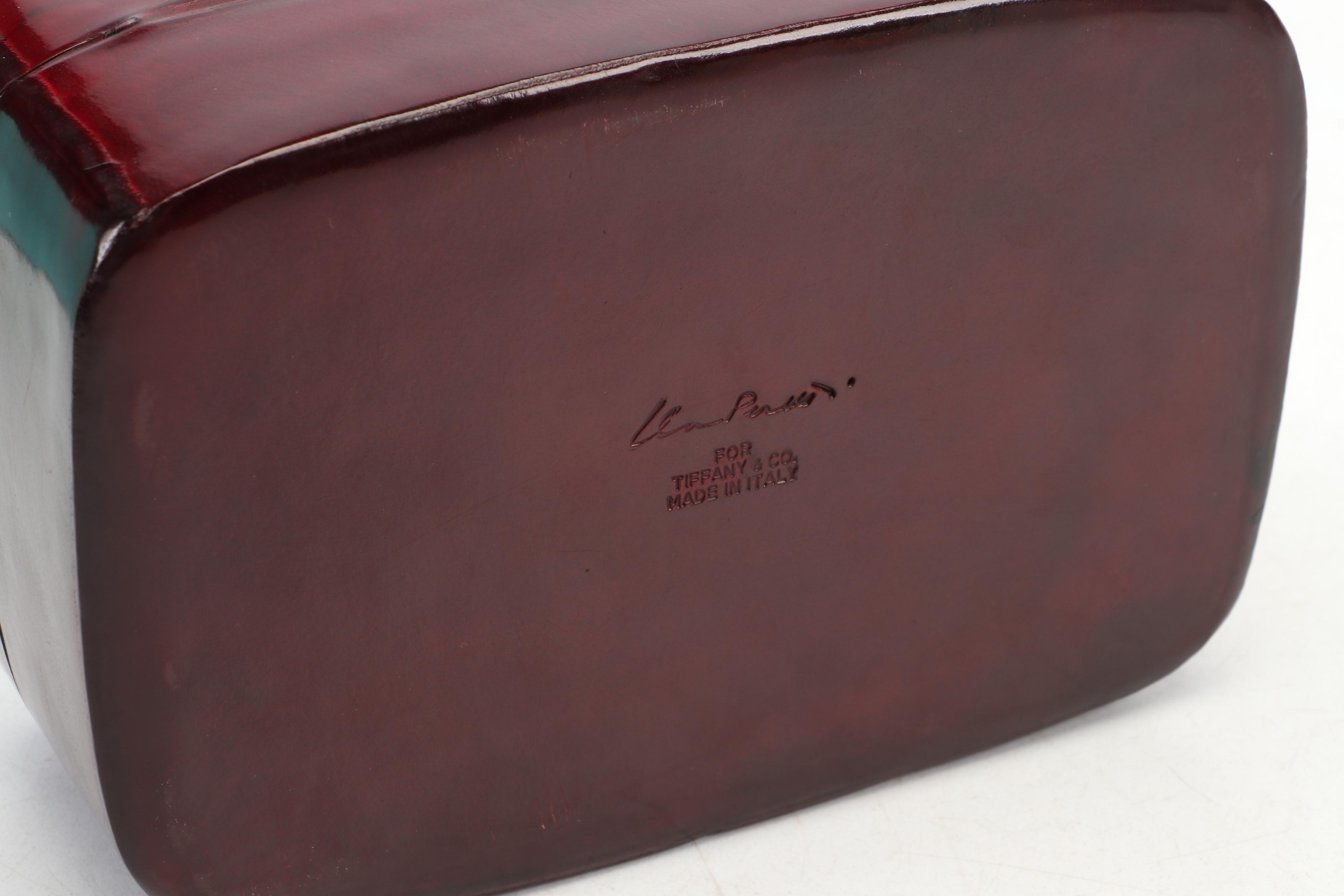 Elsa Peretti for Tiffany & Co. "Wave" Leather Jewelry Box