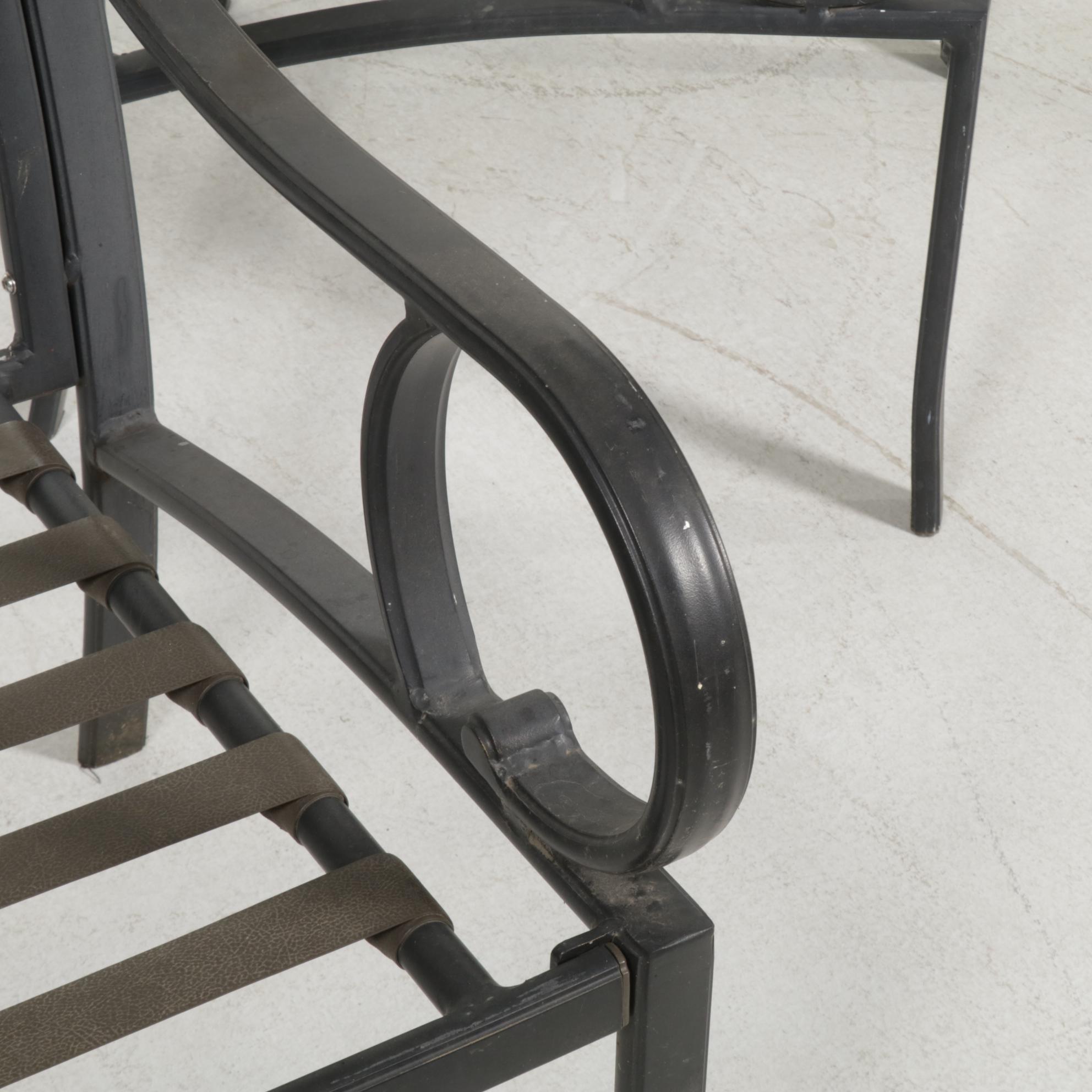 Set of Six Martha Stewart Living Cast Aluminum Patio Chairs