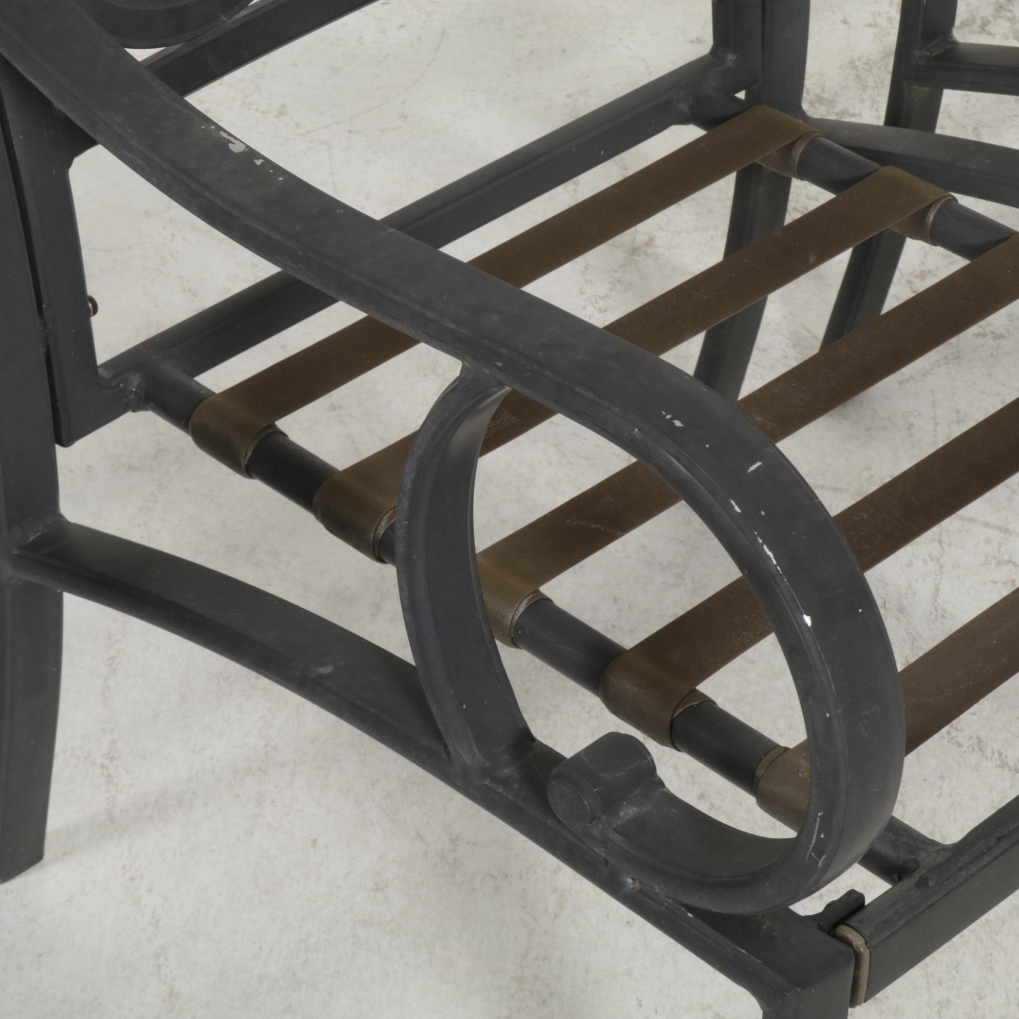 Set of Six Martha Stewart Living Cast Aluminum Patio Chairs