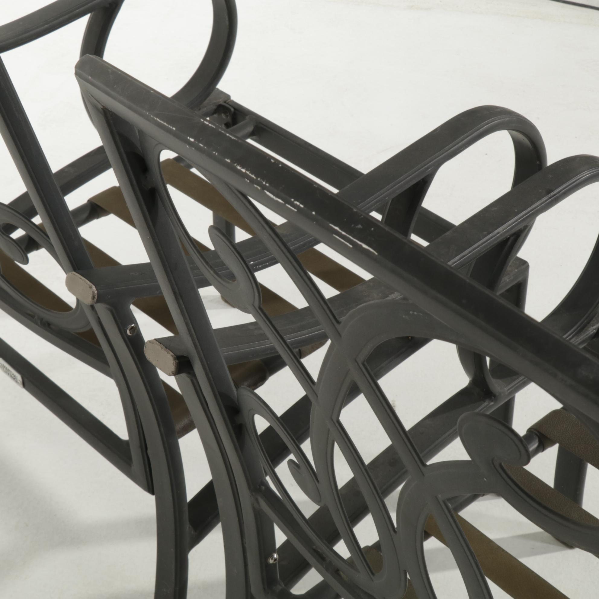 Set of Six Martha Stewart Living Cast Aluminum Patio Chairs