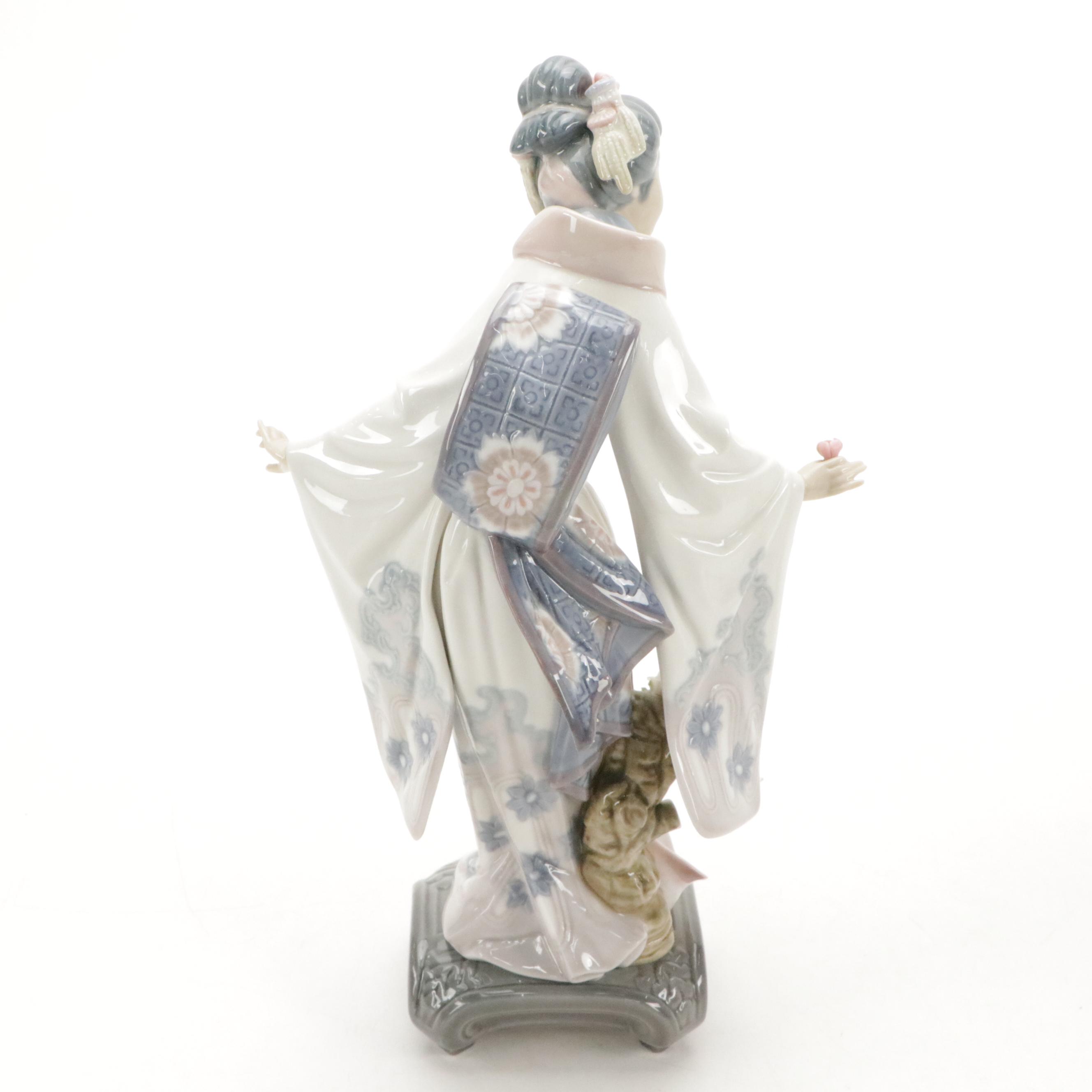 Lladró "Japanese Girl Decorating" and "Teruko" Porcelain Figurines
