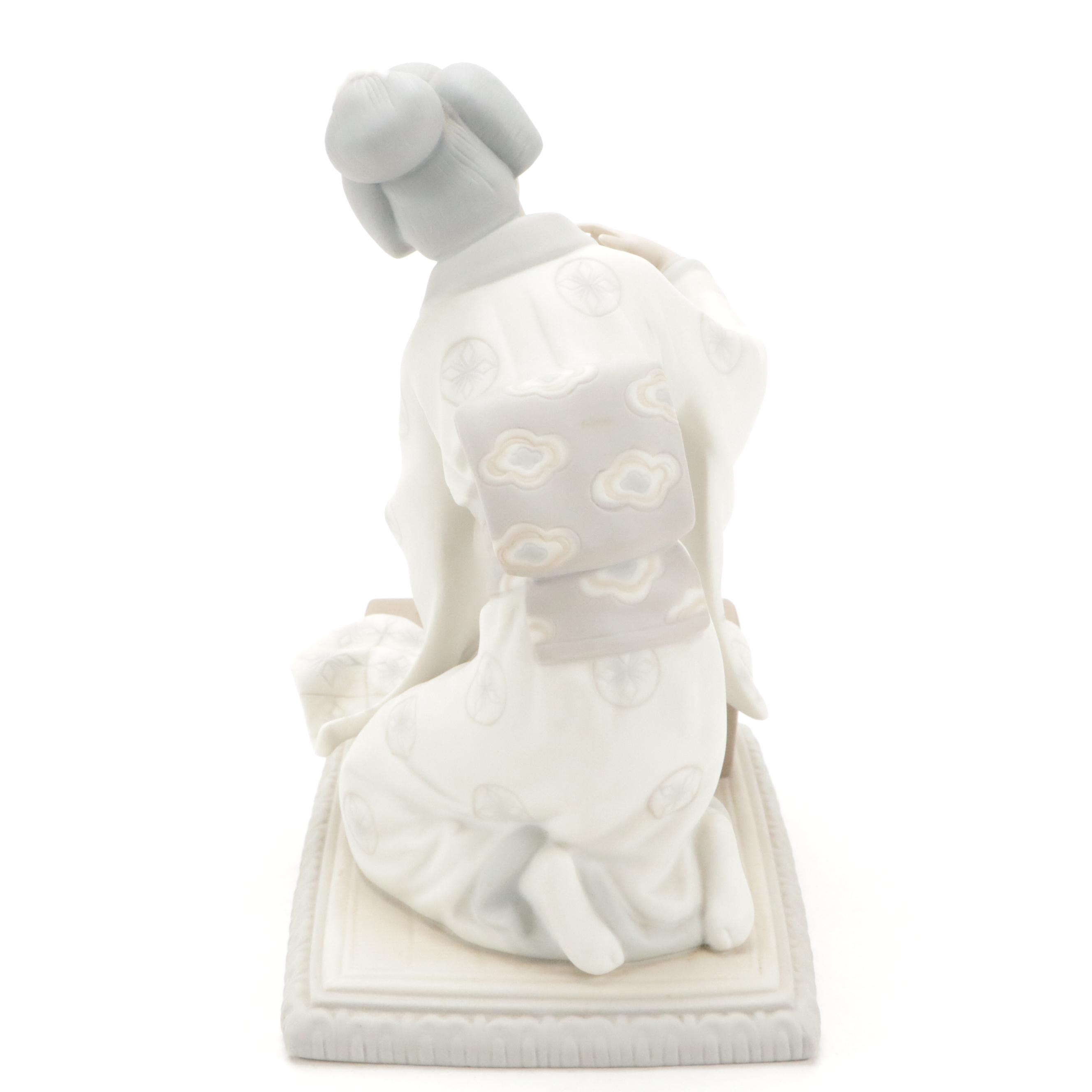 Lladró "Japanese Girl Decorating" and "Teruko" Porcelain Figurines