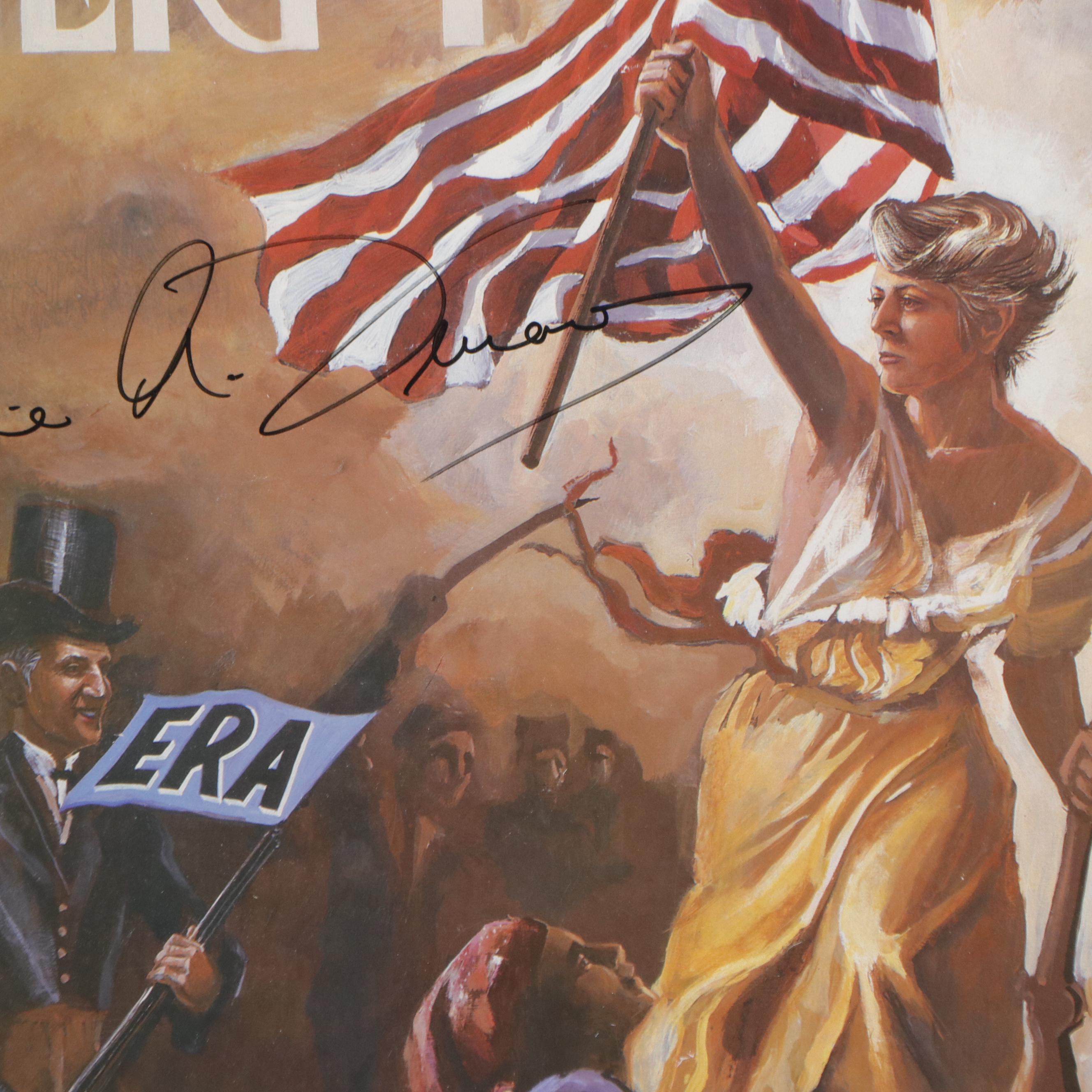 Geraldine A. Ferraro Signed Walter Mondale Presidential Campaign Poster