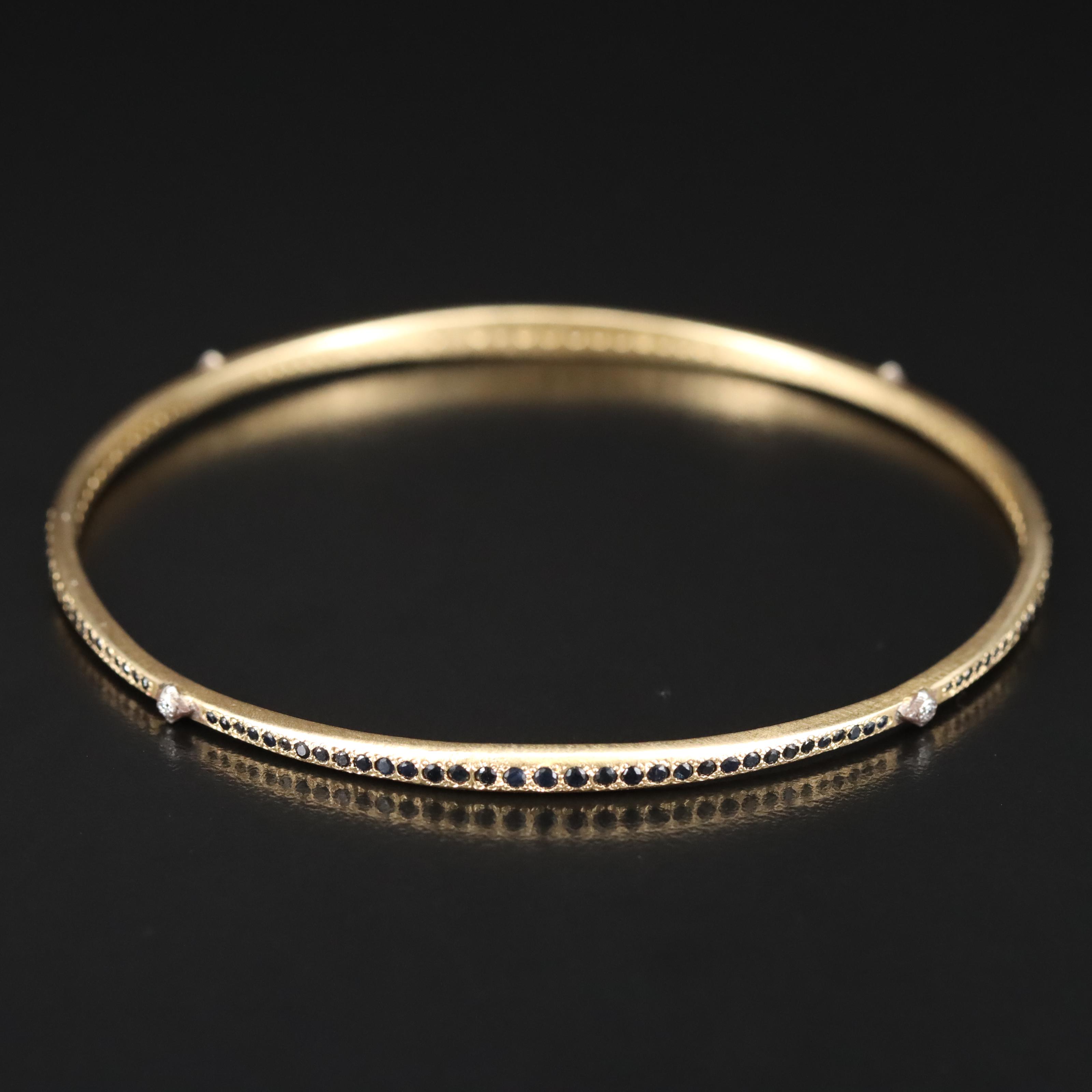 Armenta 18K Diamond and Sapphire Bangle with Sterling Accents