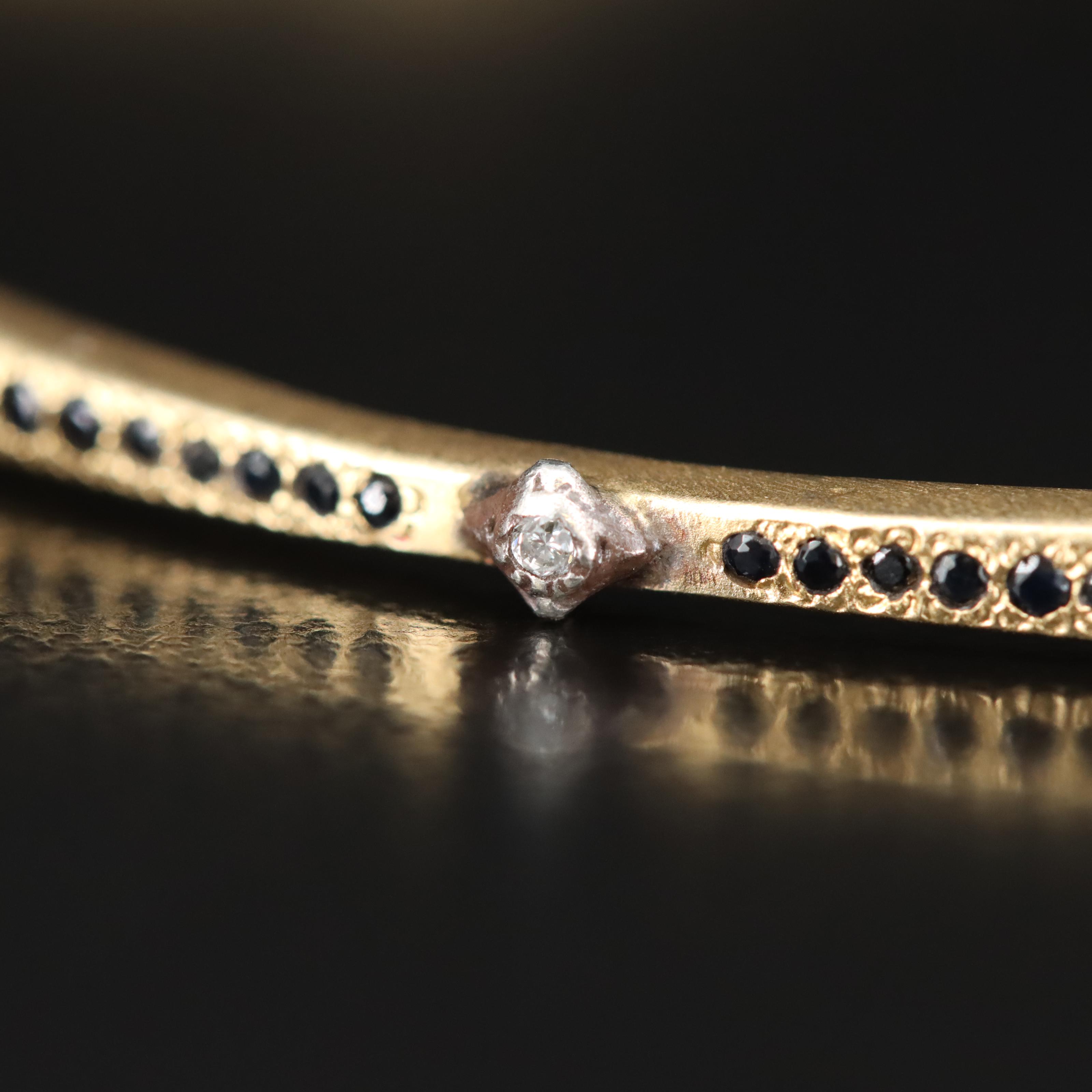 Armenta 18K Diamond and Sapphire Bangle with Sterling Accents
