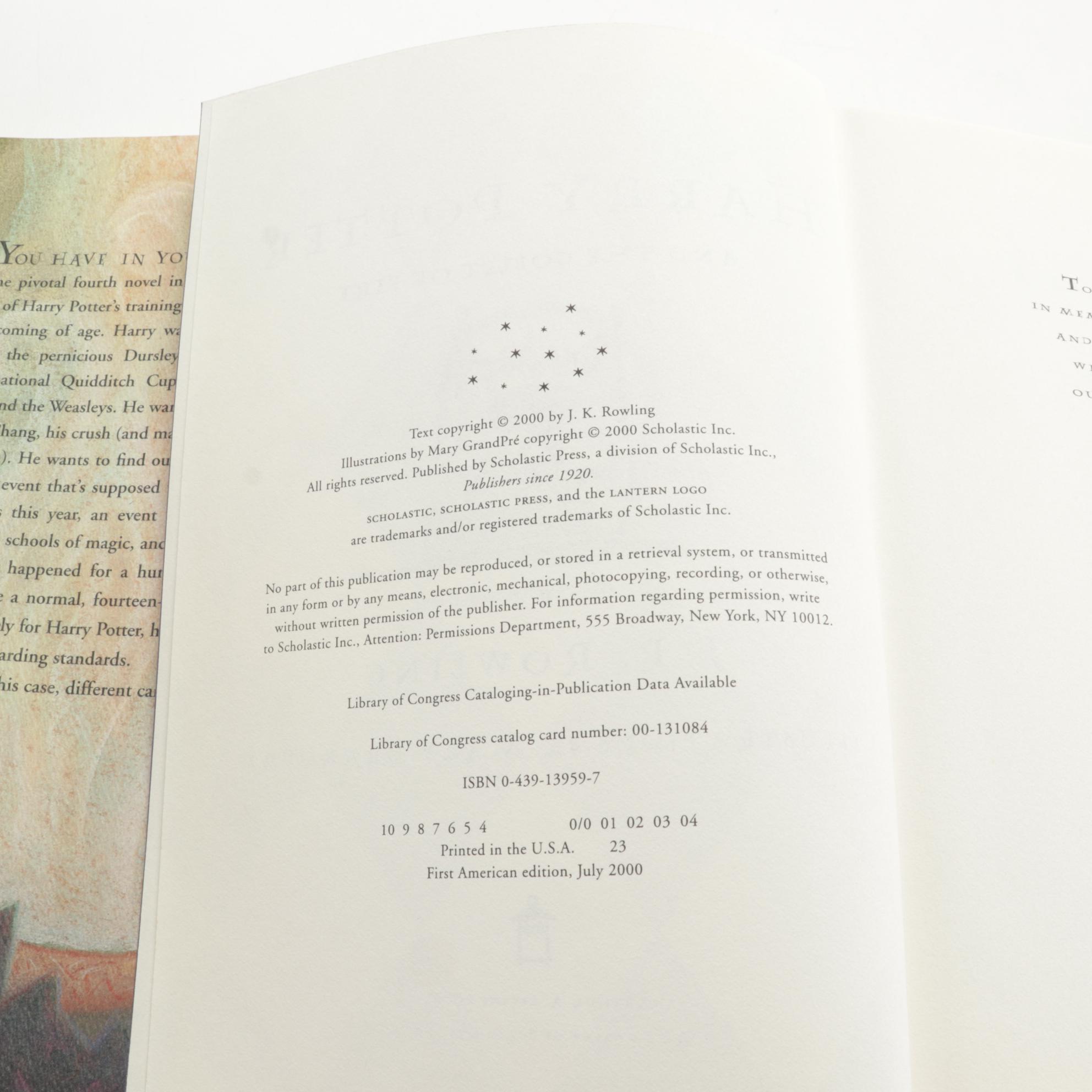 First American Edition "Harry Potter" Complete Series by J. K. Rowling