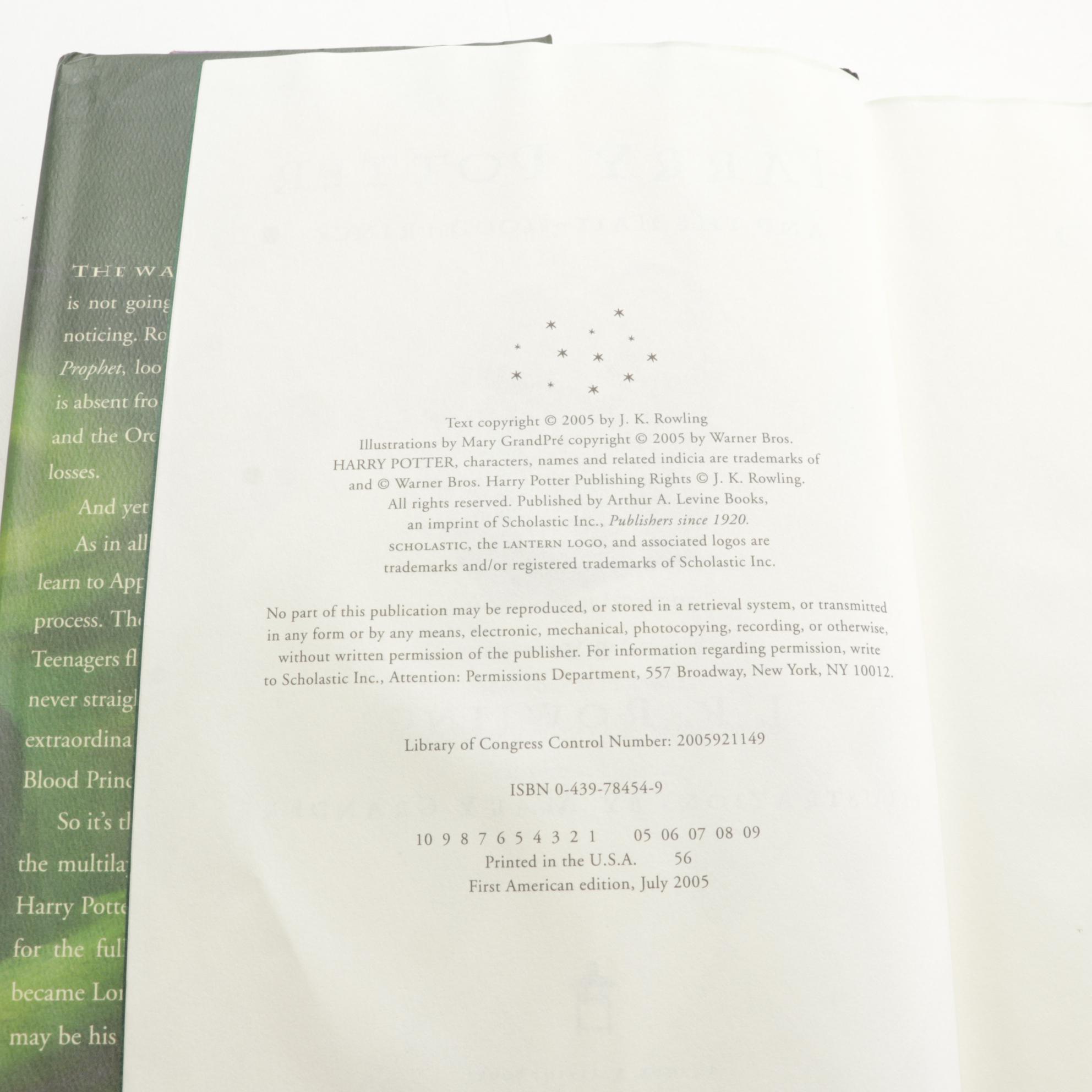 First American Edition "Harry Potter" Complete Series by J. K. Rowling