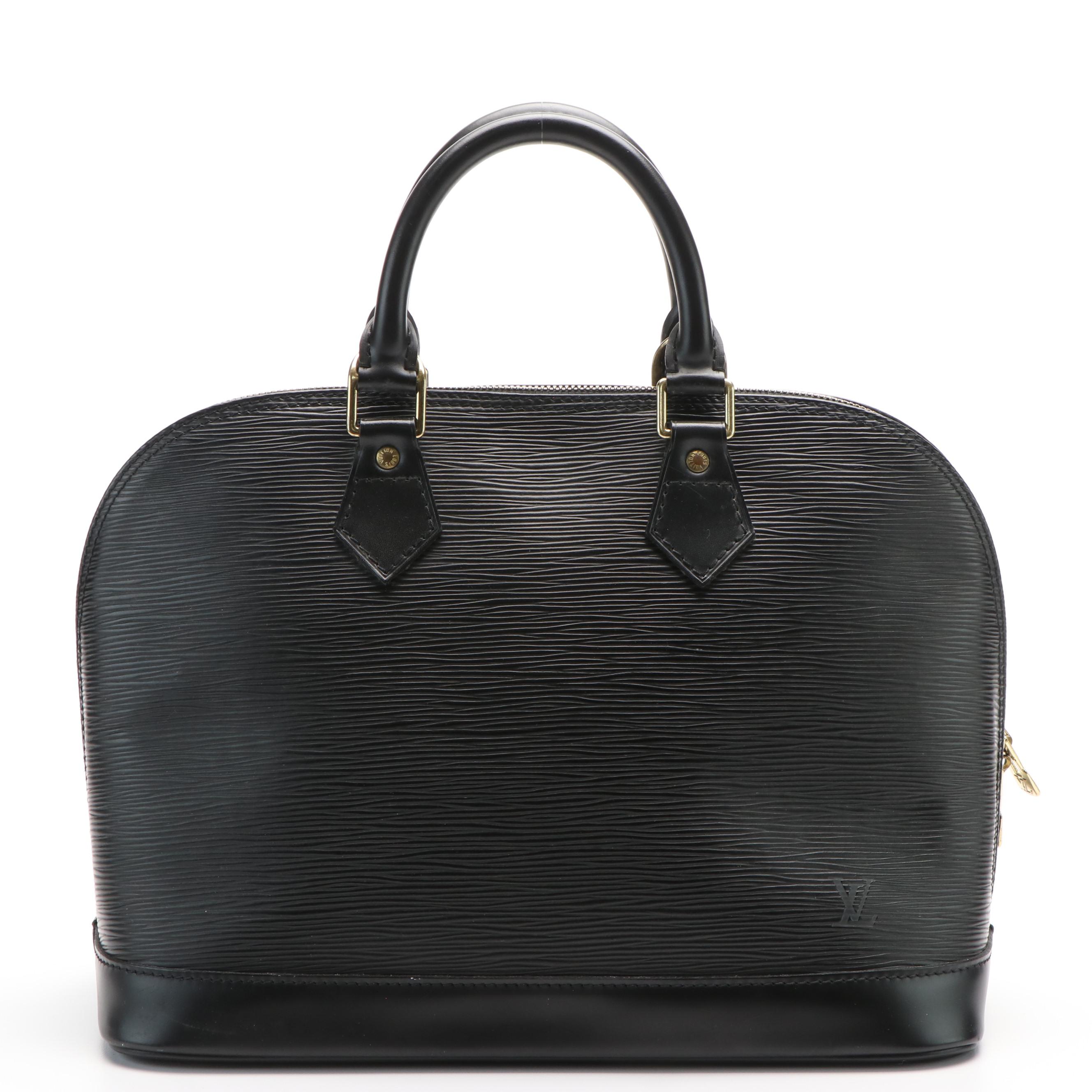 Louis Vuitton Alma PM Black Epi Leather Handbag