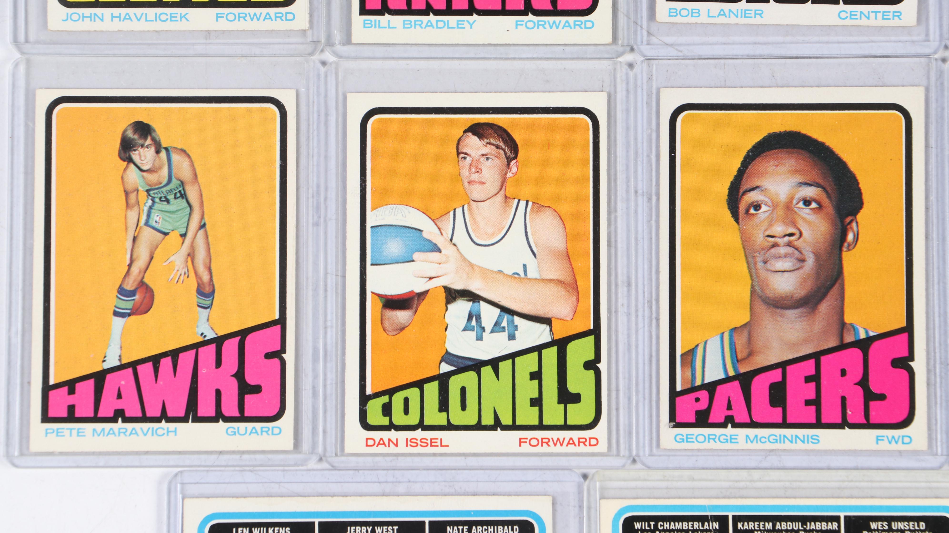 Topps Basketball Cards with Kareem Adbul-Jabbar, Jerry West, More, 1970s–1980