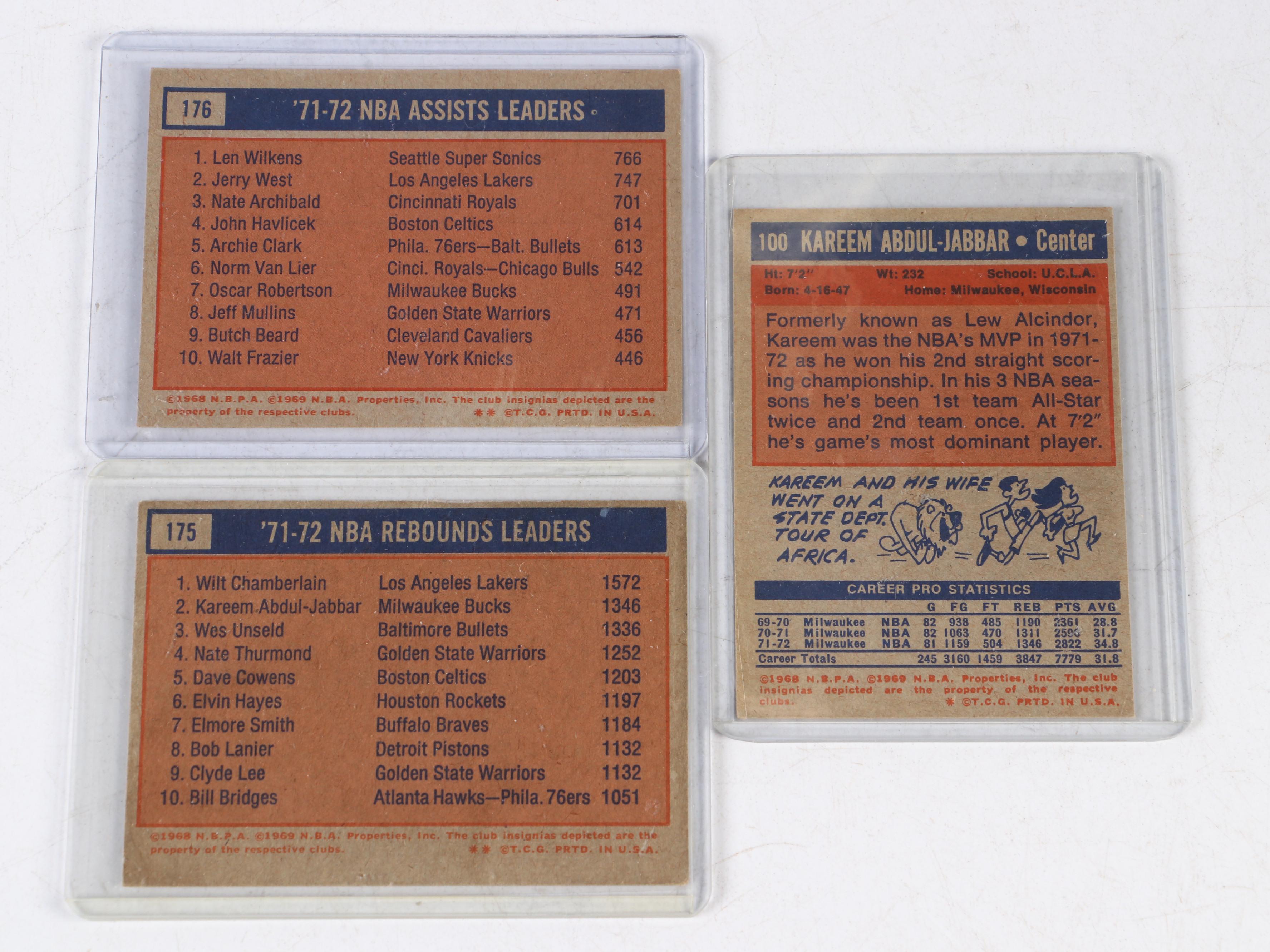 Topps Basketball Cards with Kareem Adbul-Jabbar, Jerry West, More, 1970s–1980