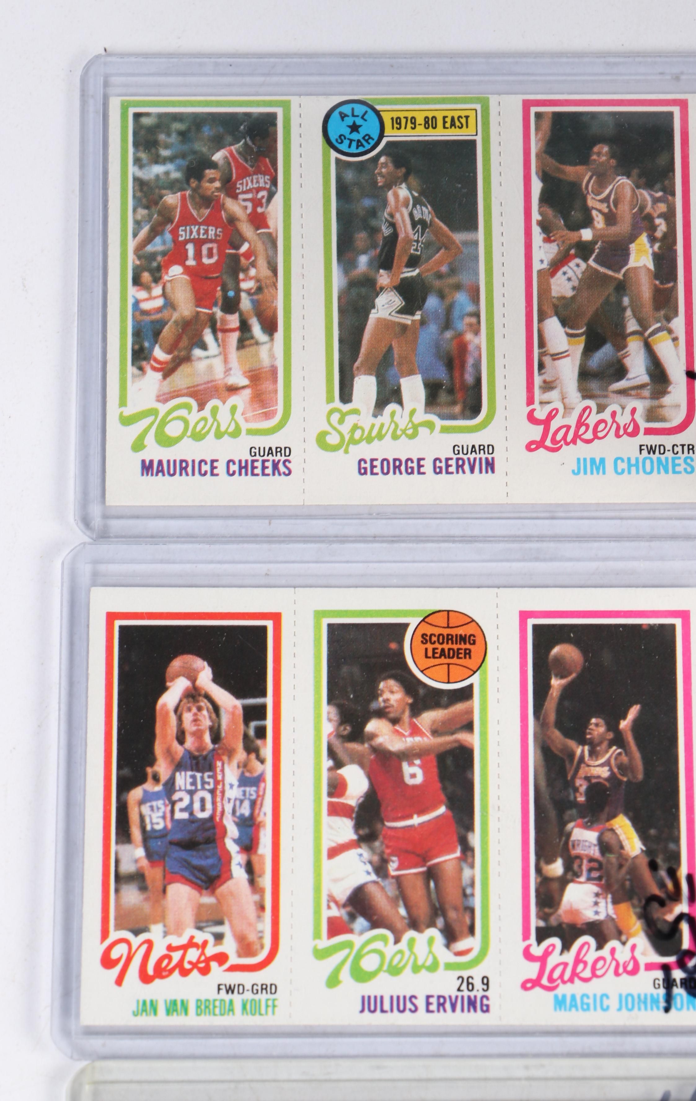 1980-81 Topps Basketball Cards Featuring Magic Johnson and Larry Bird Rookies