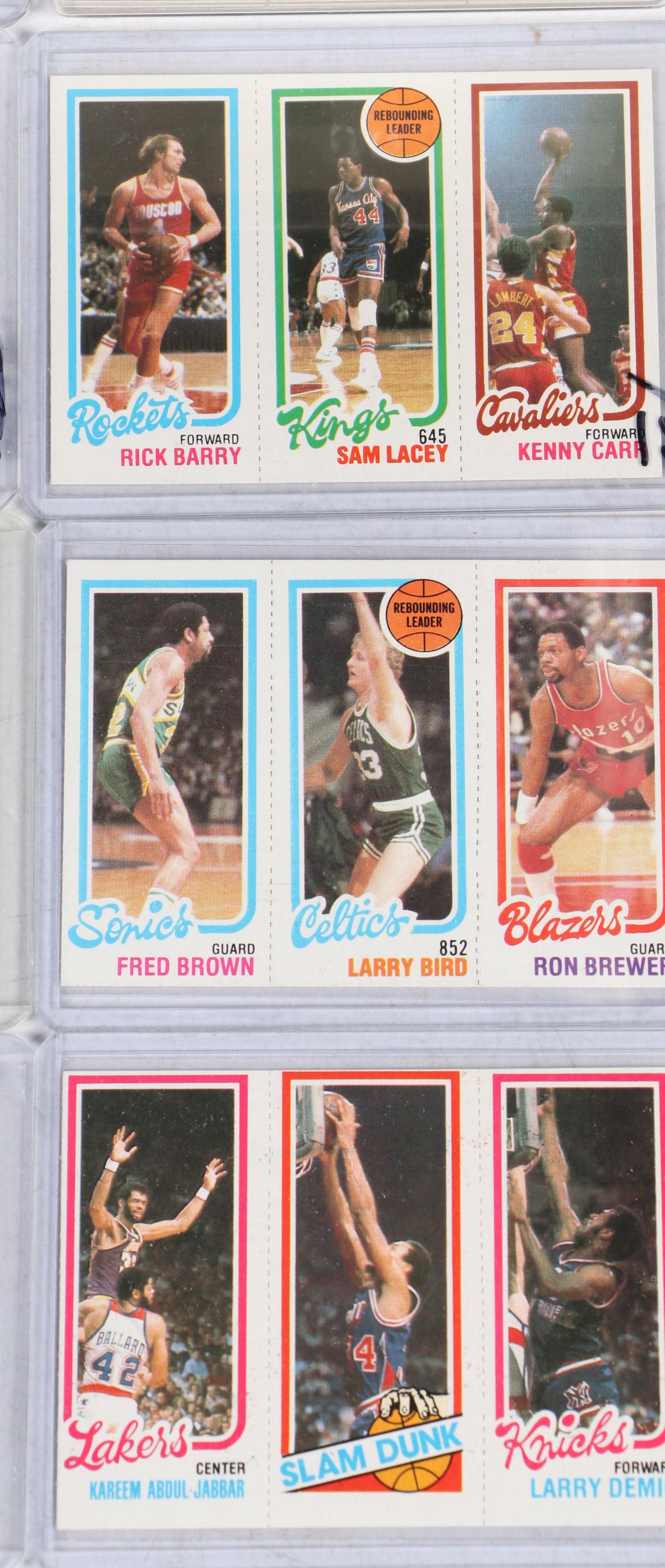 1980-81 Topps Basketball Cards Featuring Magic Johnson and Larry Bird Rookies