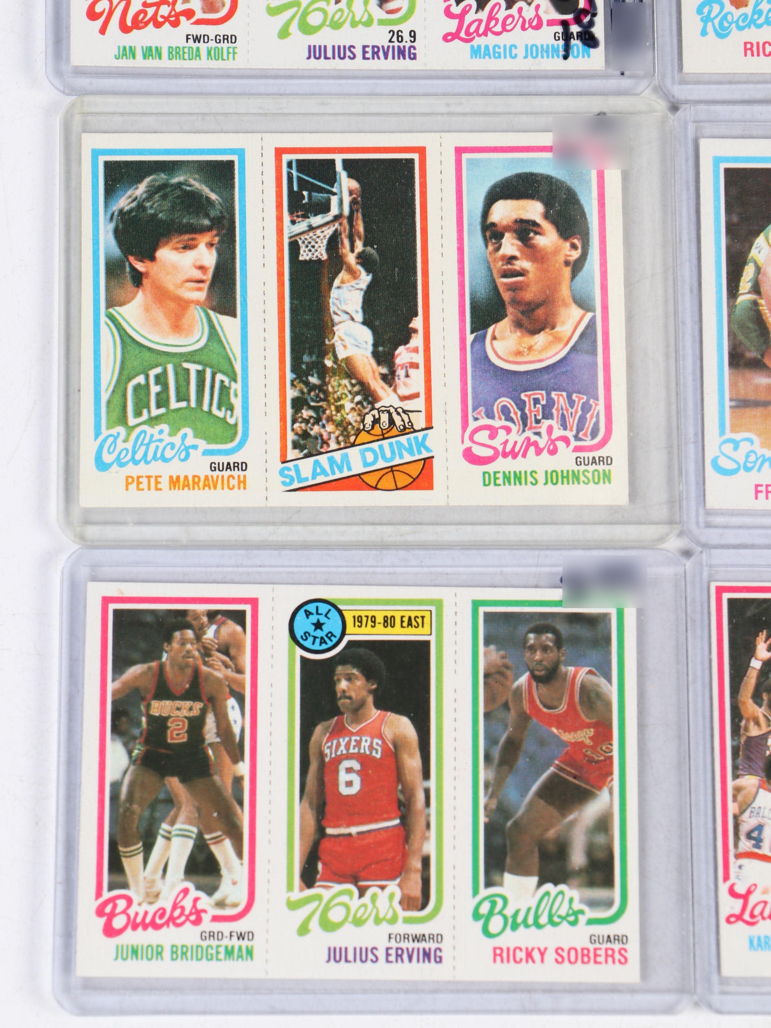 1980-81 Topps Basketball Cards Featuring Magic Johnson and Larry Bird Rookies