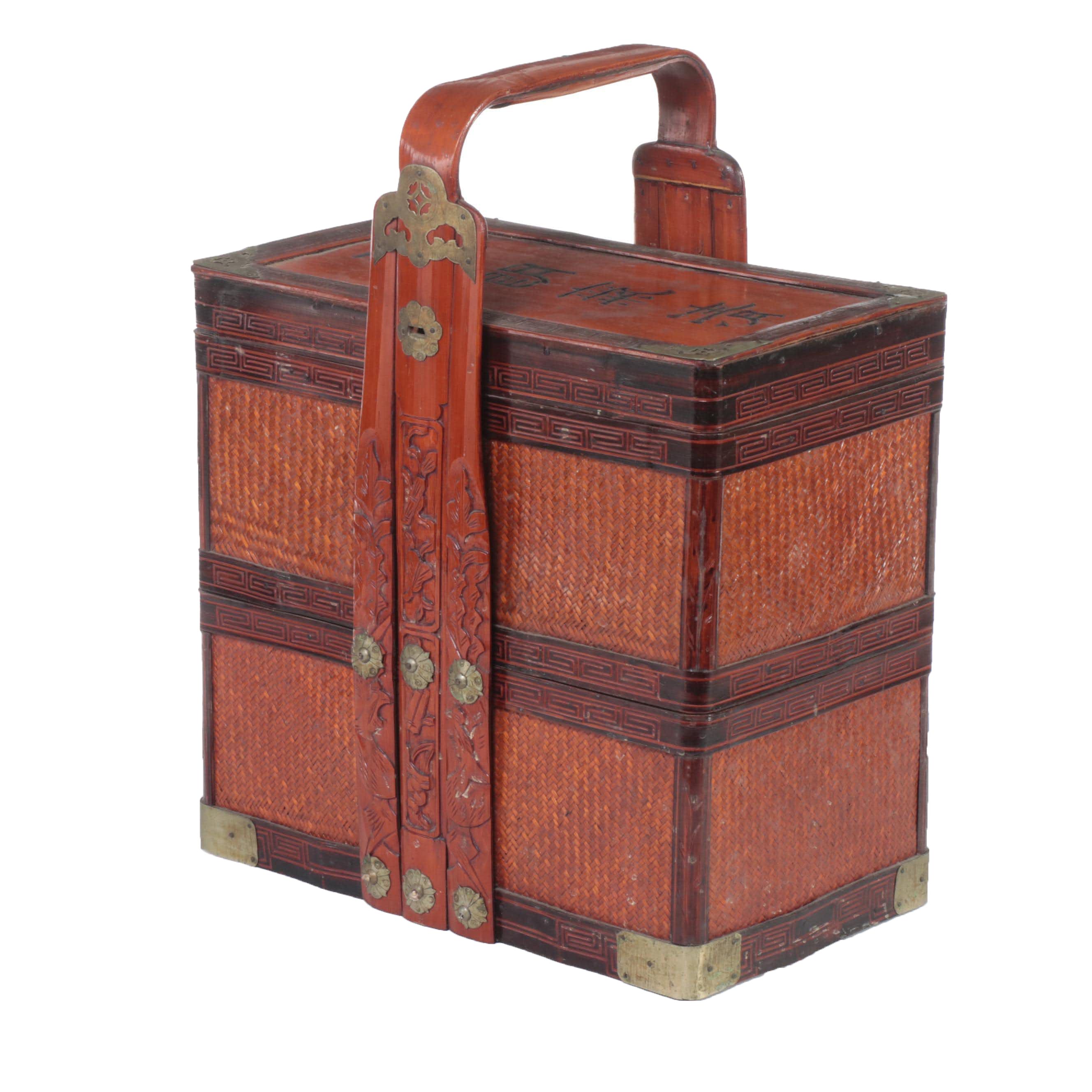 Chinese Wooden Wedding Basket