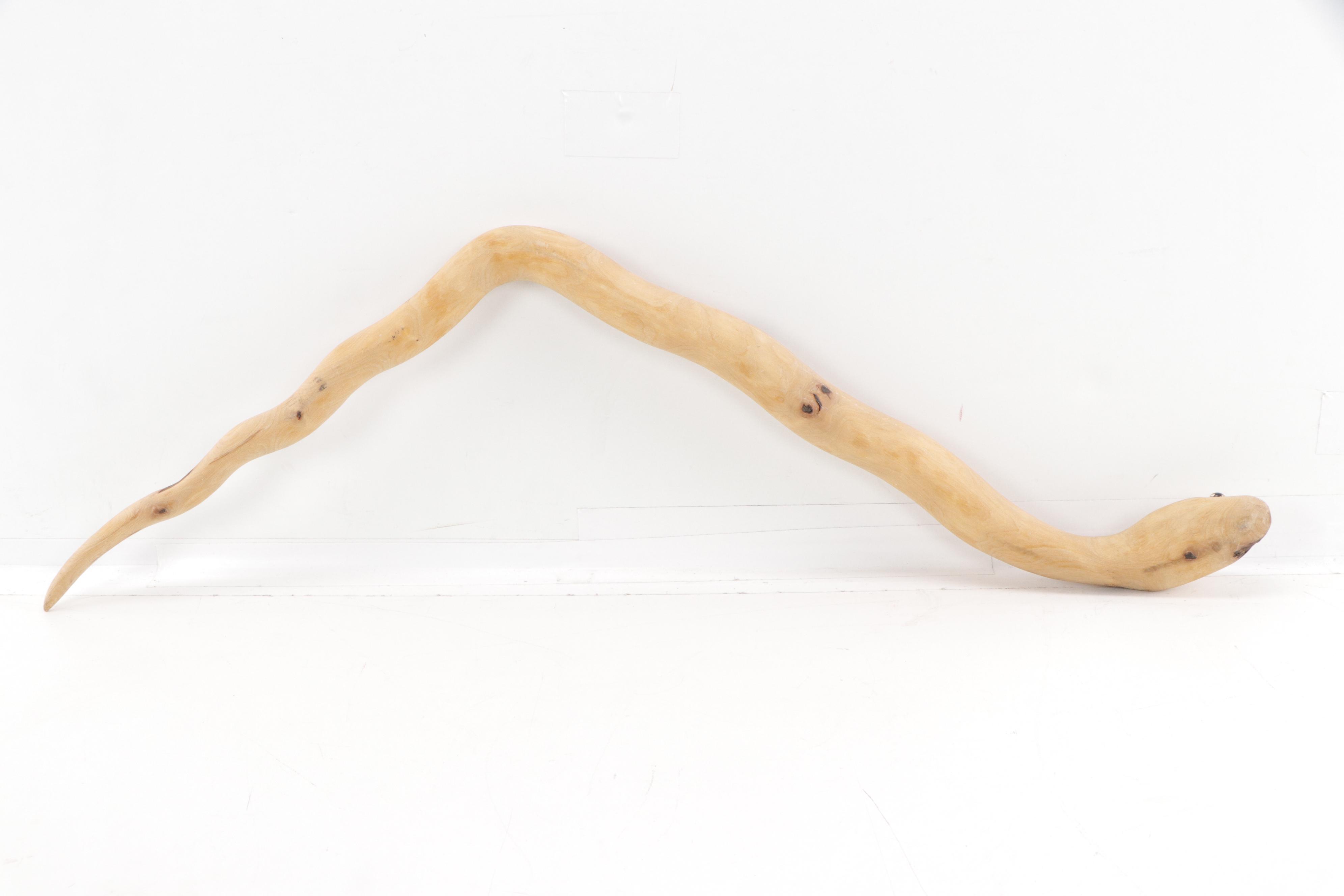 Folk Art Hand-Carved Wooden Snakes