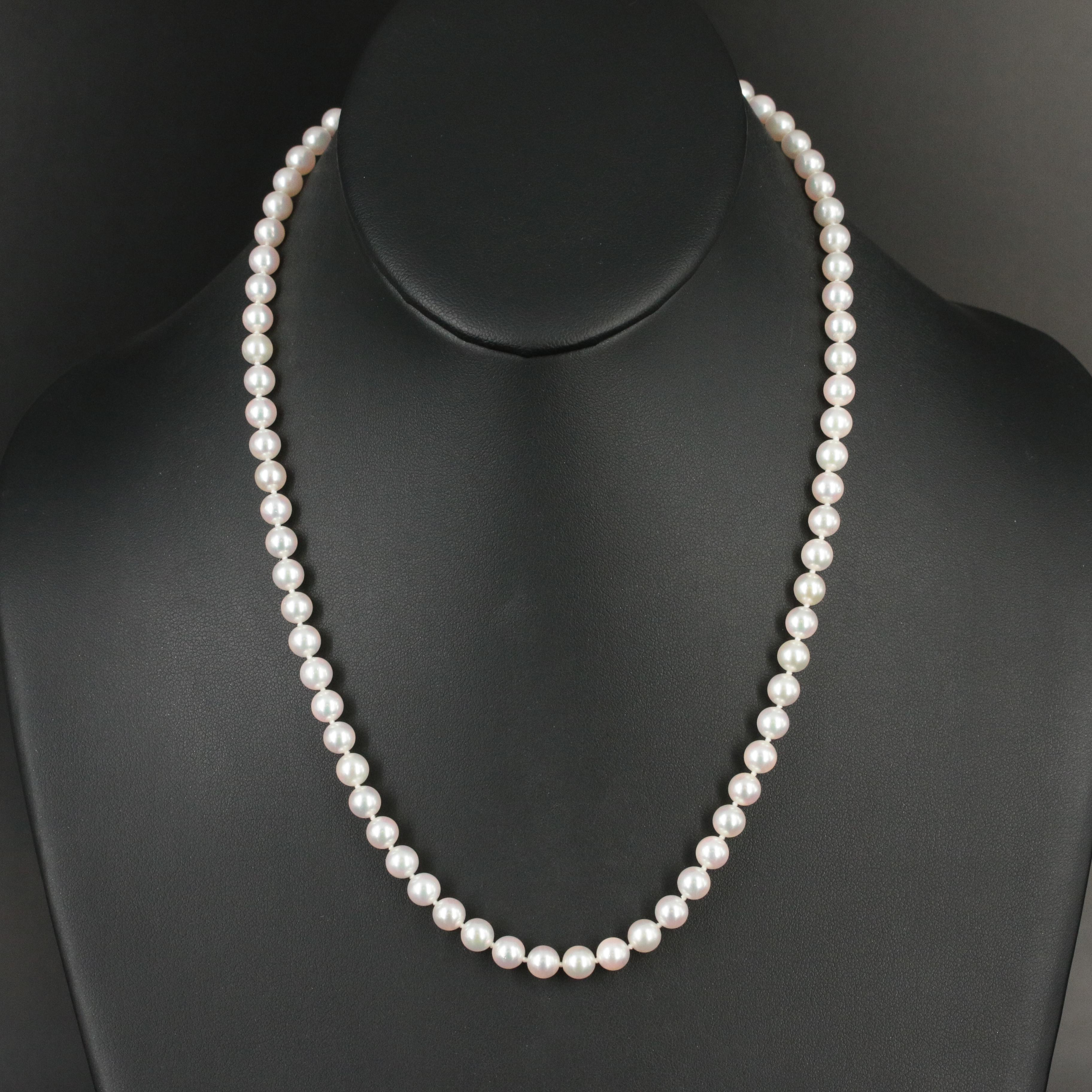 Mikimoto Pearl Necklace with 18K Clasp