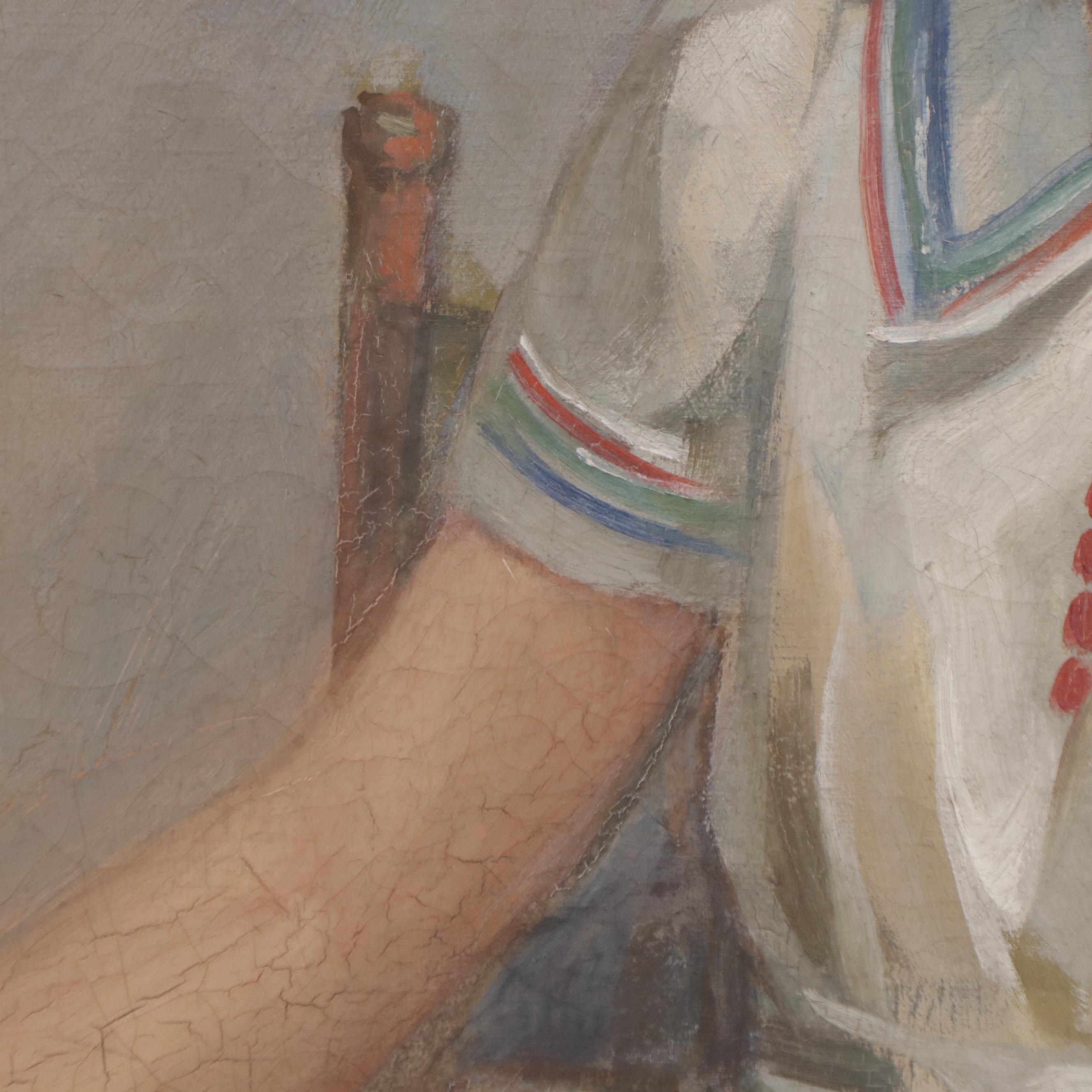 Benjamin Kanne Portrait of Girl With Book Oil Painting