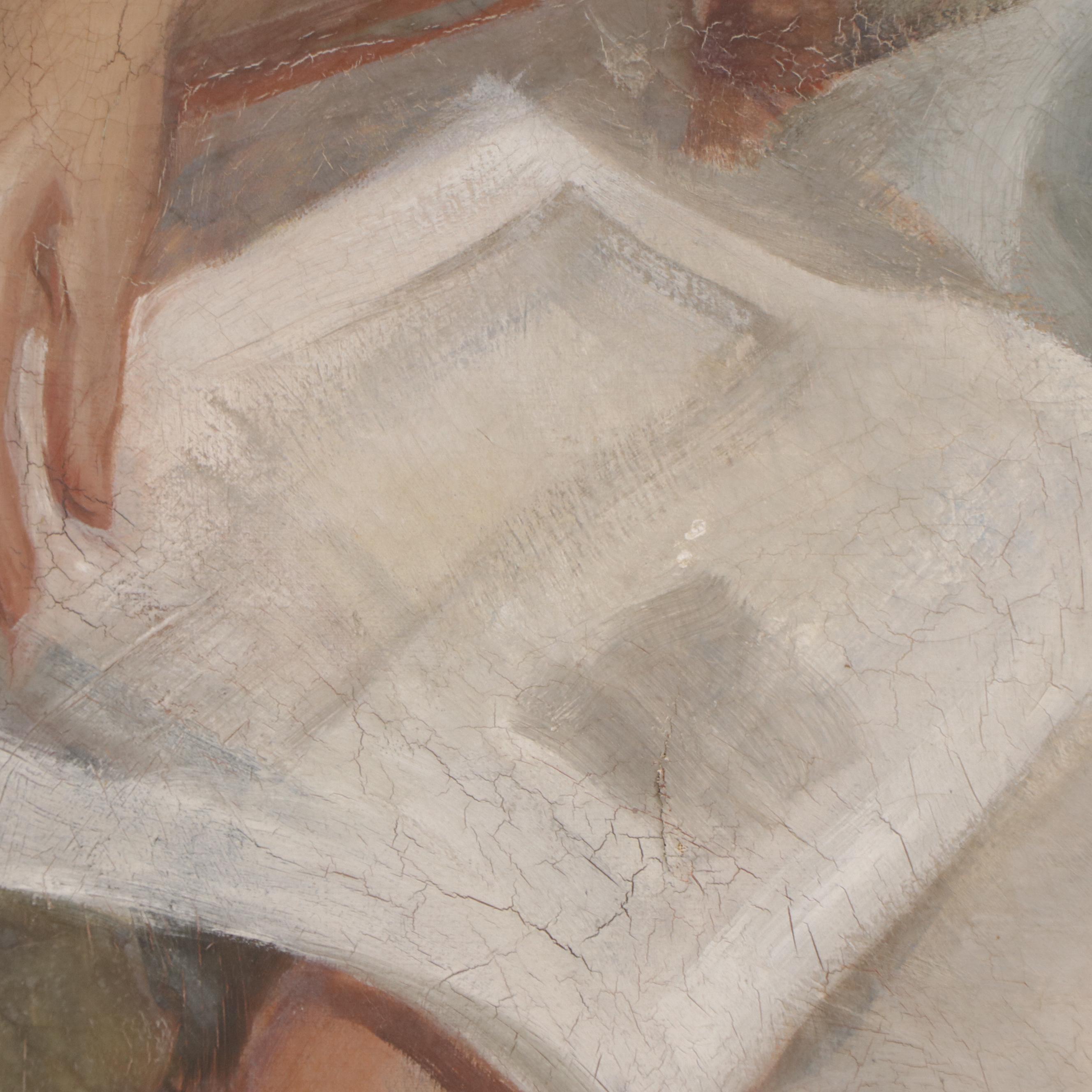 Benjamin Kanne Portrait of Girl With Book Oil Painting