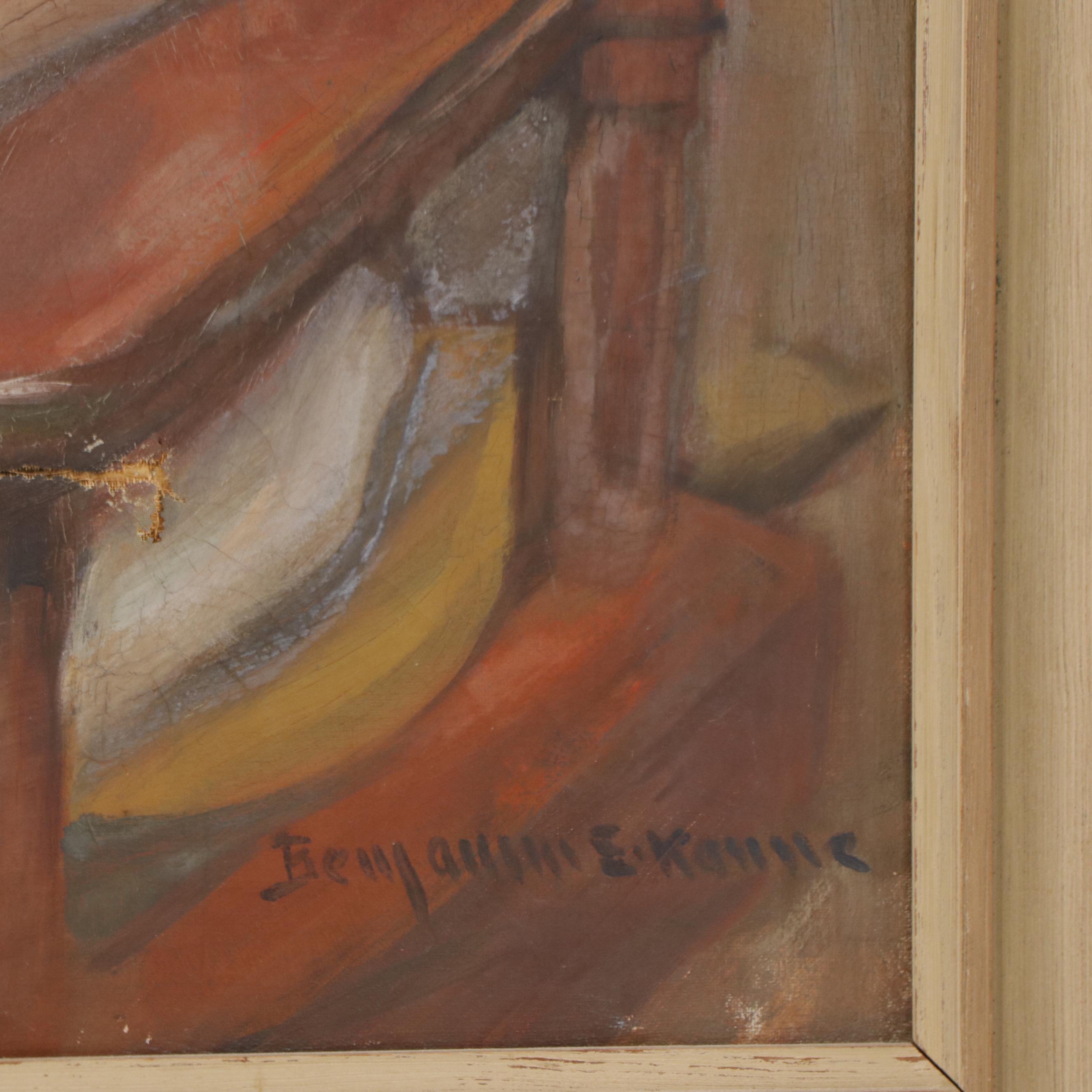 Benjamin Kanne Portrait of Girl With Book Oil Painting