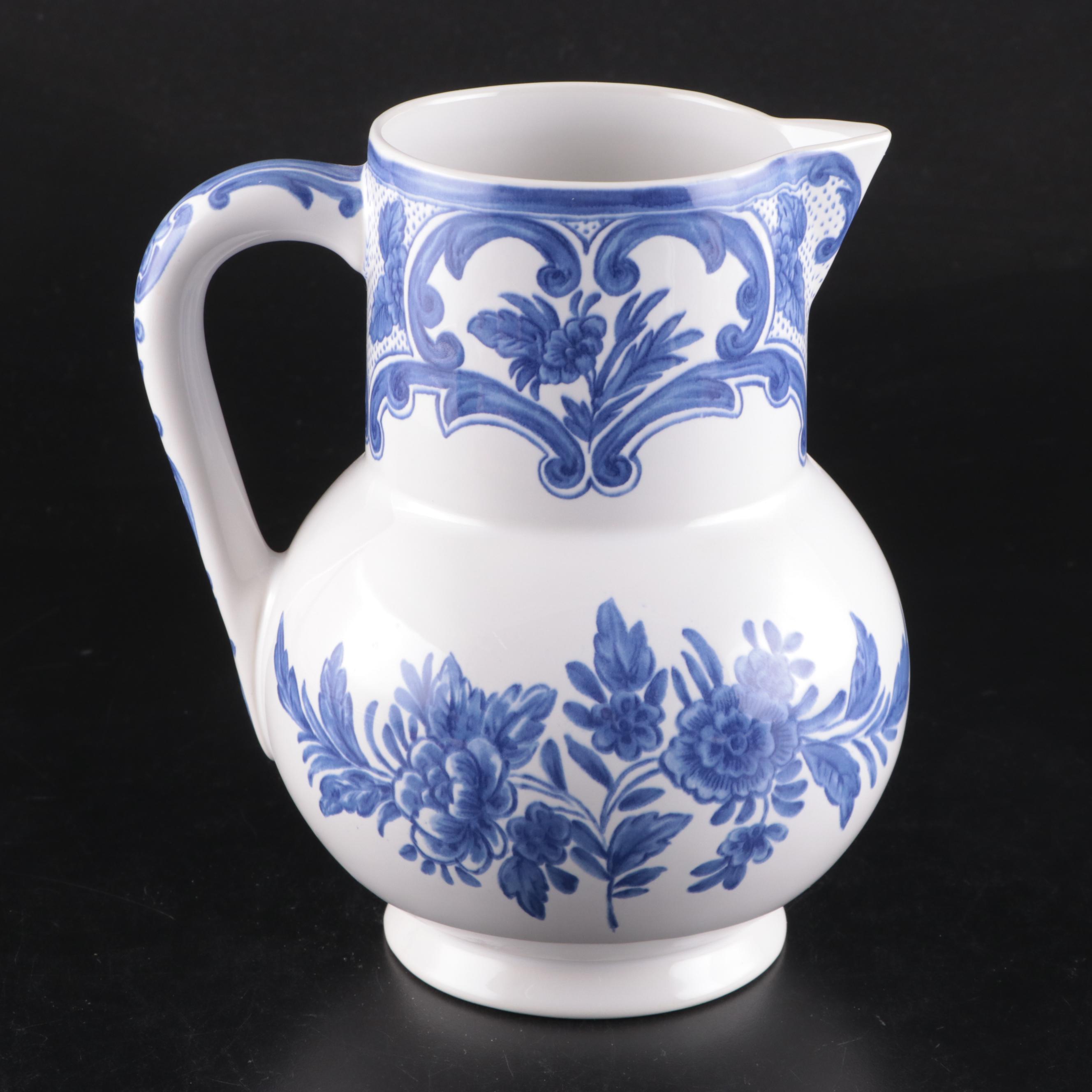 Tiffany & Co. Delft Pitcher Made in Portugal