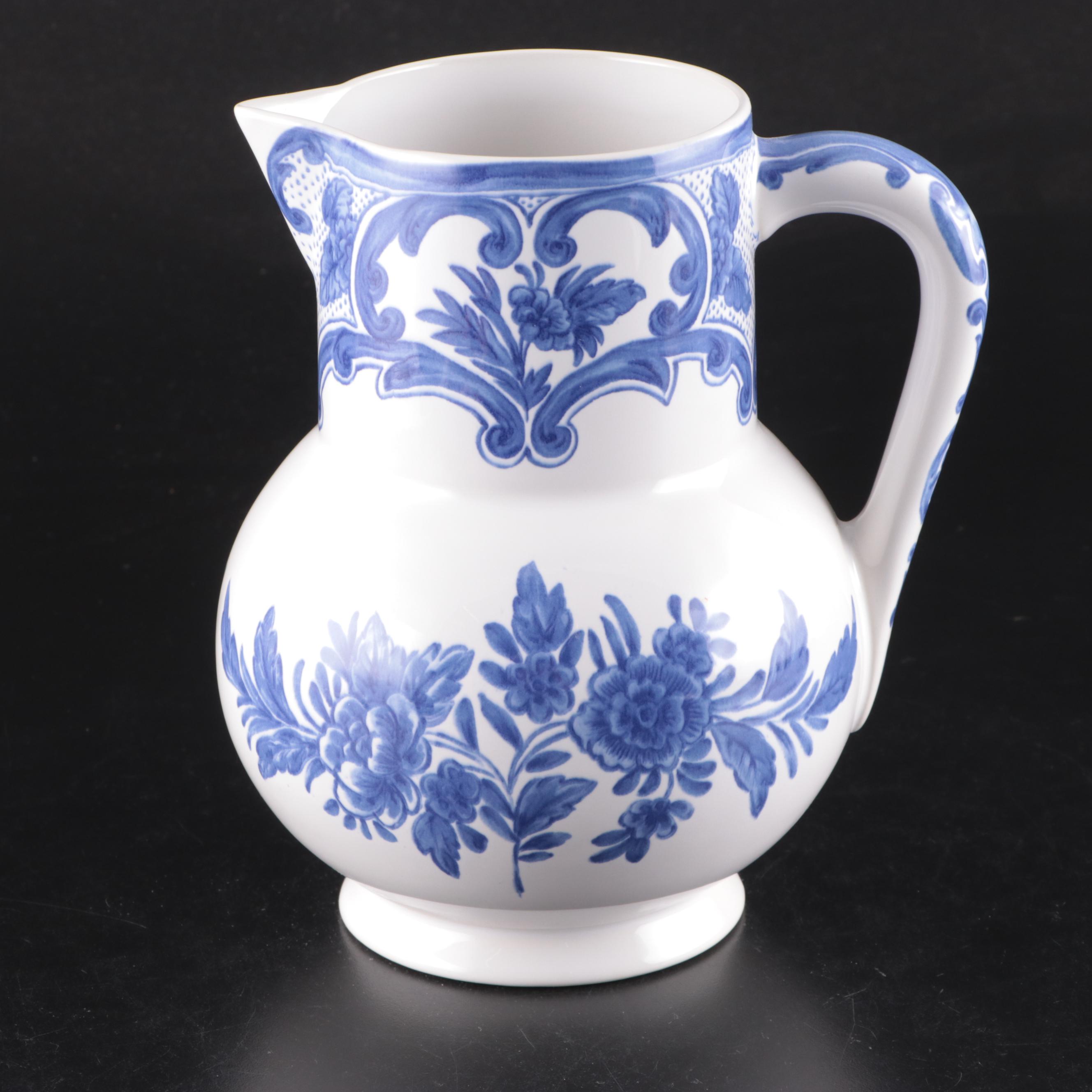 Tiffany & Co. Delft Pitcher Made in Portugal