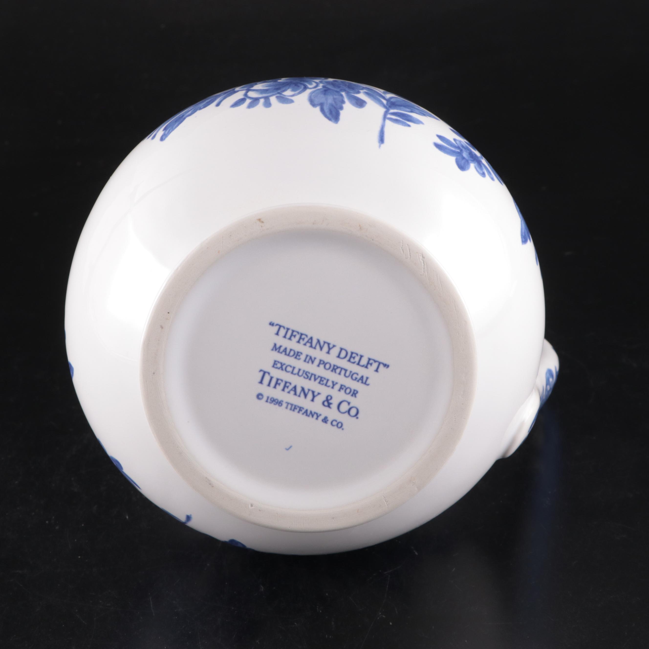 Tiffany & Co. Delft Pitcher Made in Portugal