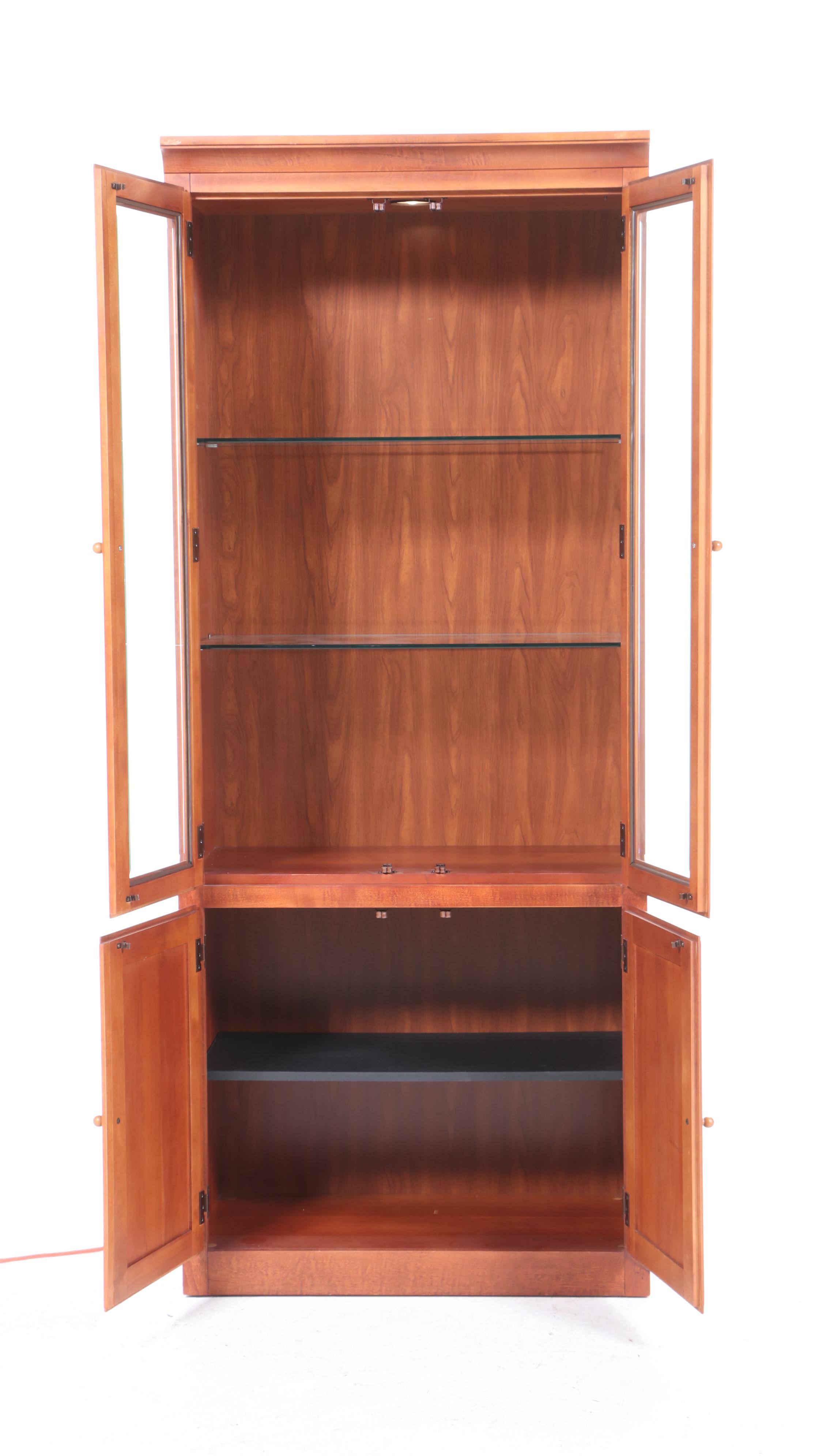 Shaker Style Maple Display Cabinet, Late 20th Century