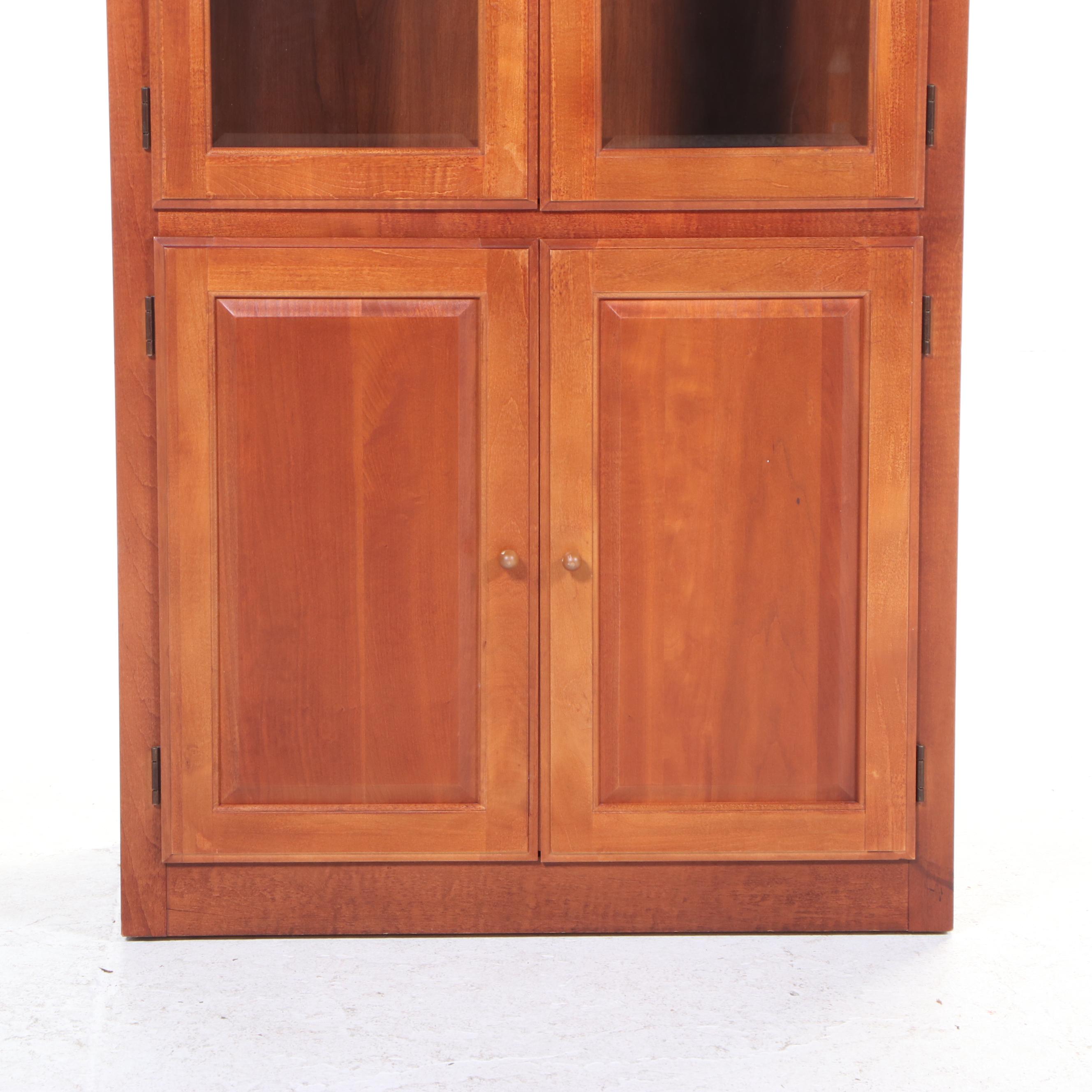 Shaker Style Maple Display Cabinet, Late 20th Century