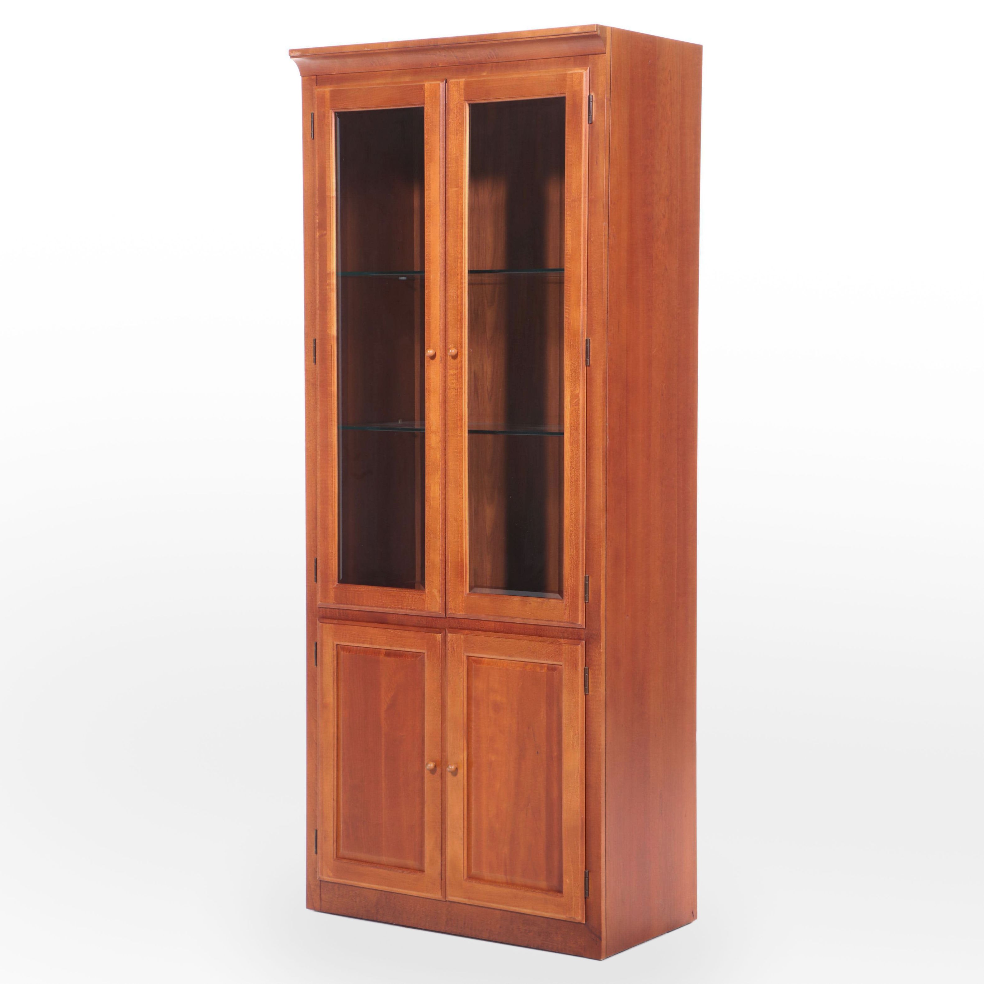 Shaker Style Maple Display Cabinet, Late 20th Century