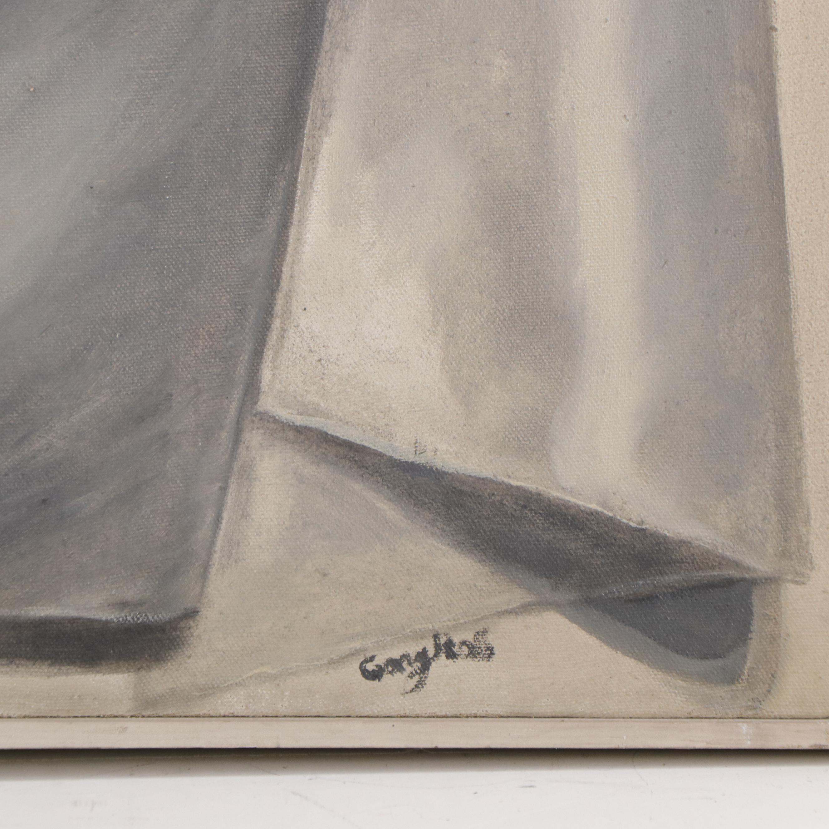 Gary Ross Still Life Acrylic Painting of Drapery Study