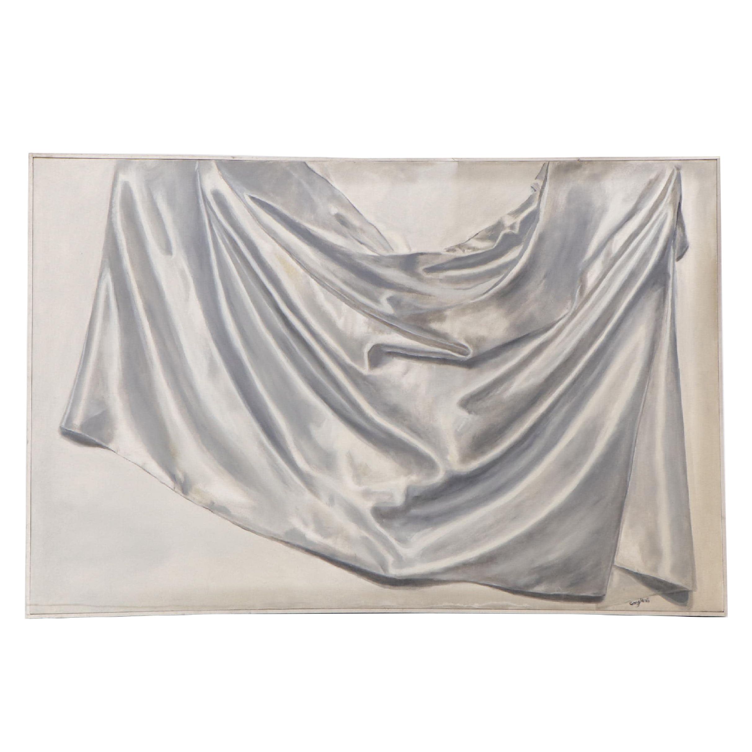 Gary Ross Still Life Acrylic Painting of Drapery Study
