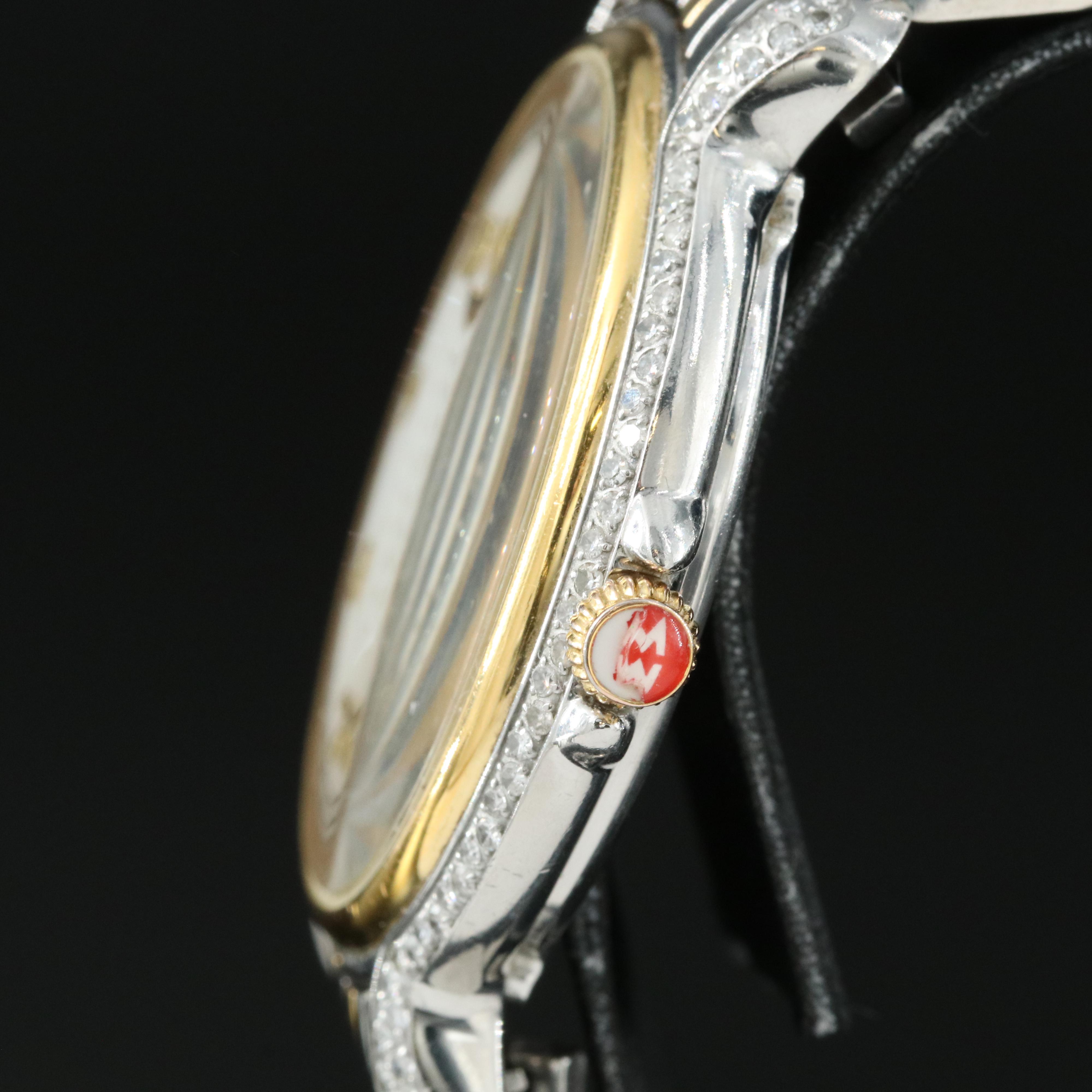 Michele CSX Diamond Two-Tone Stainless Steel Watch