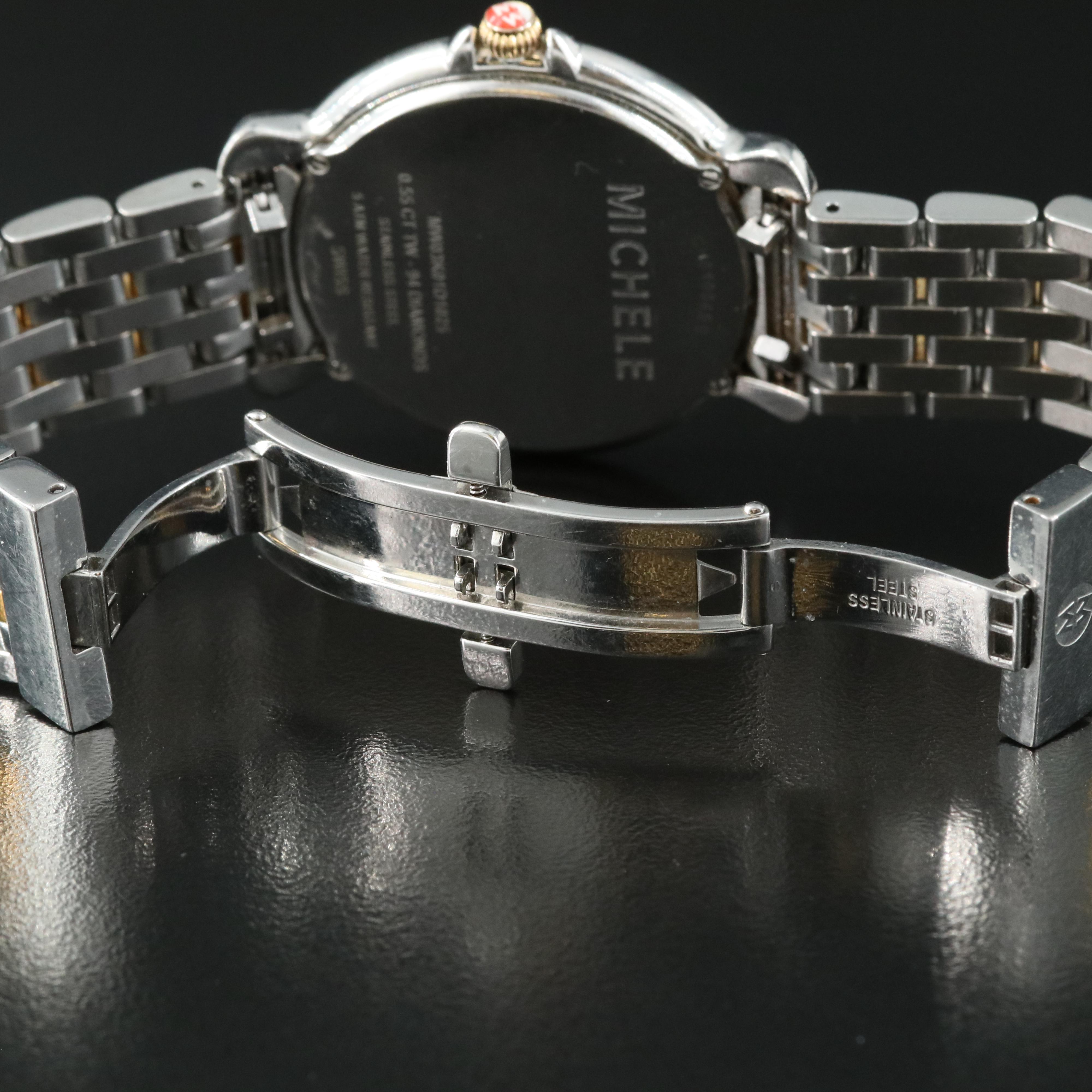 Michele CSX Diamond Two-Tone Stainless Steel Watch