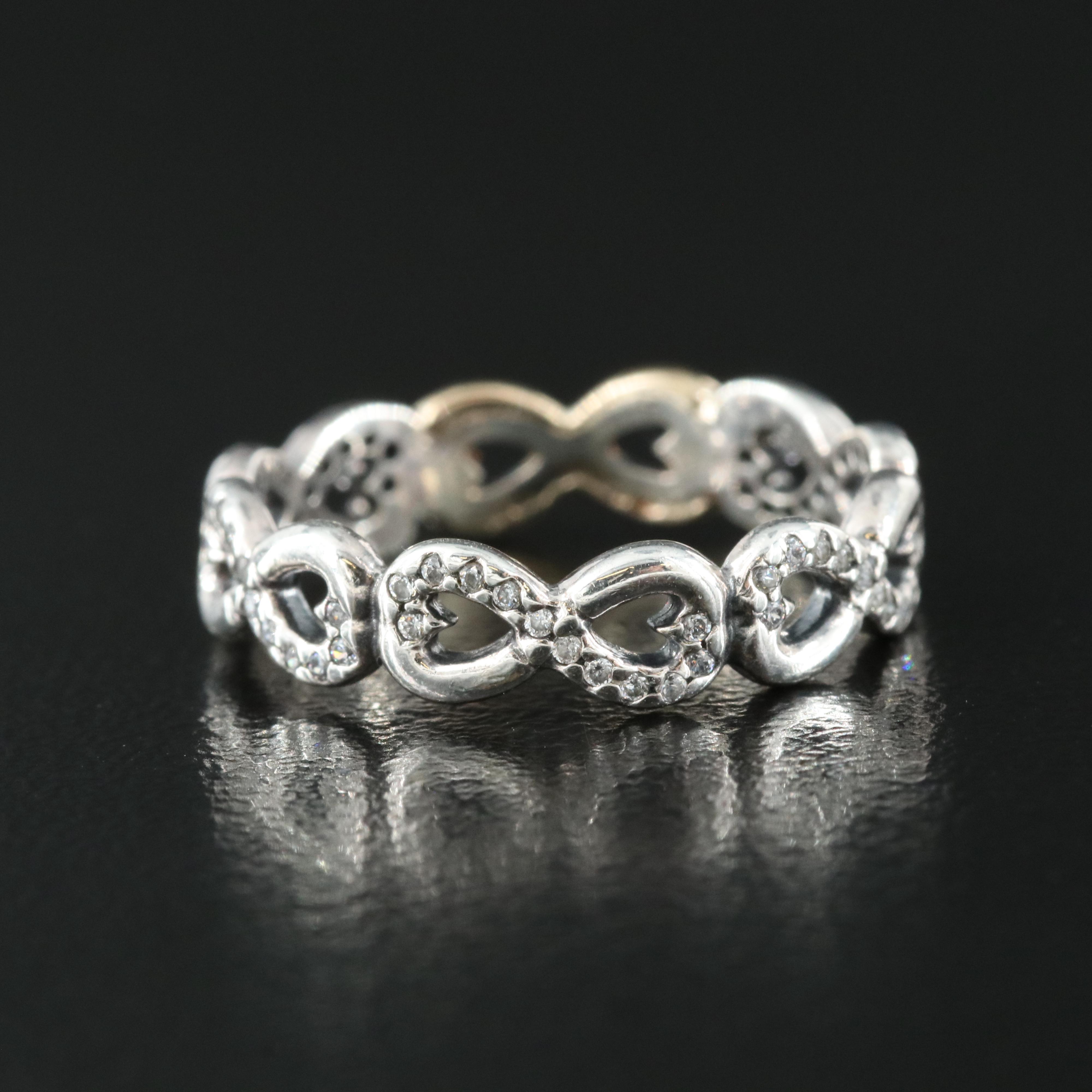 Pandora Sterling Cubic Zirconia Infinity Band