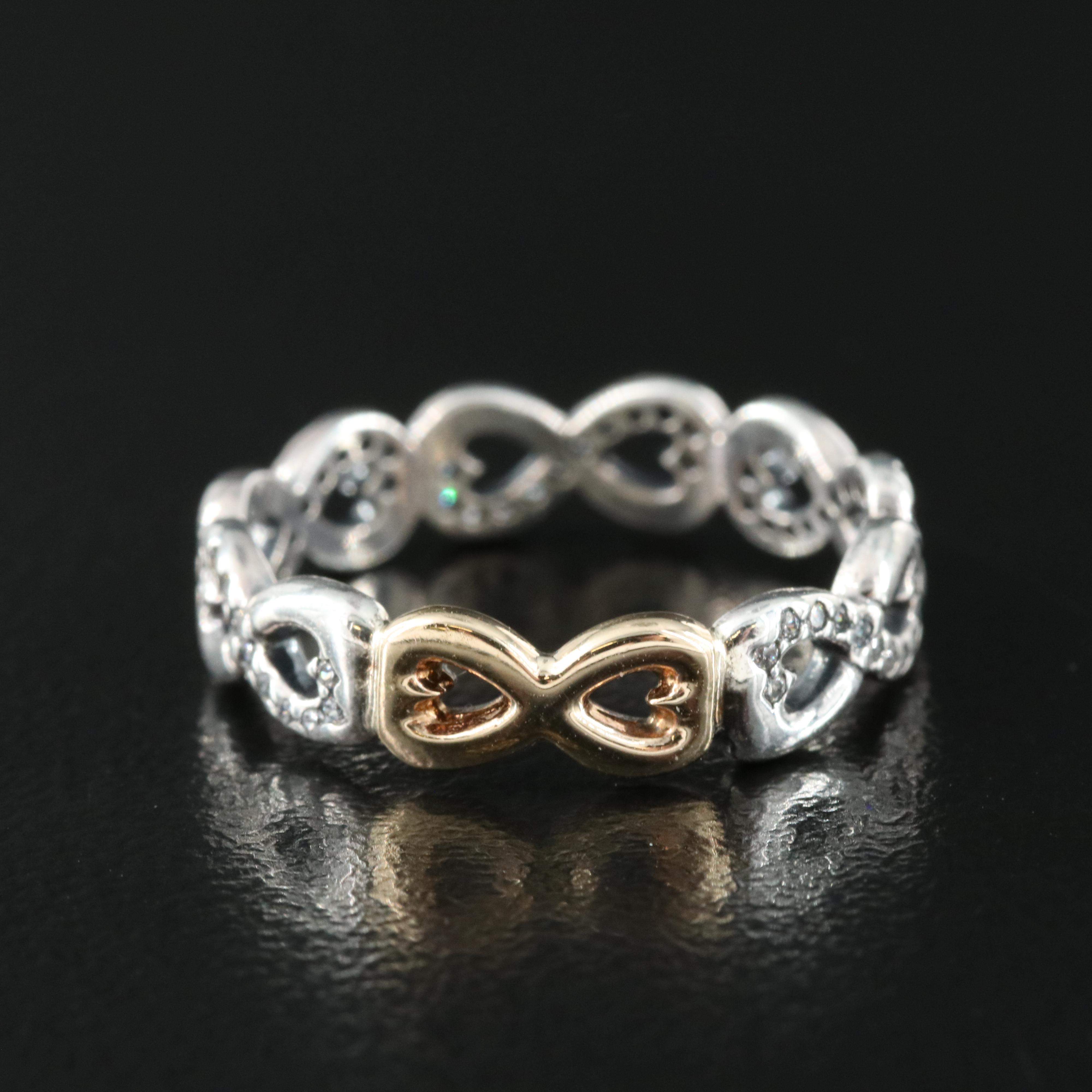Pandora Sterling Cubic Zirconia Infinity Band