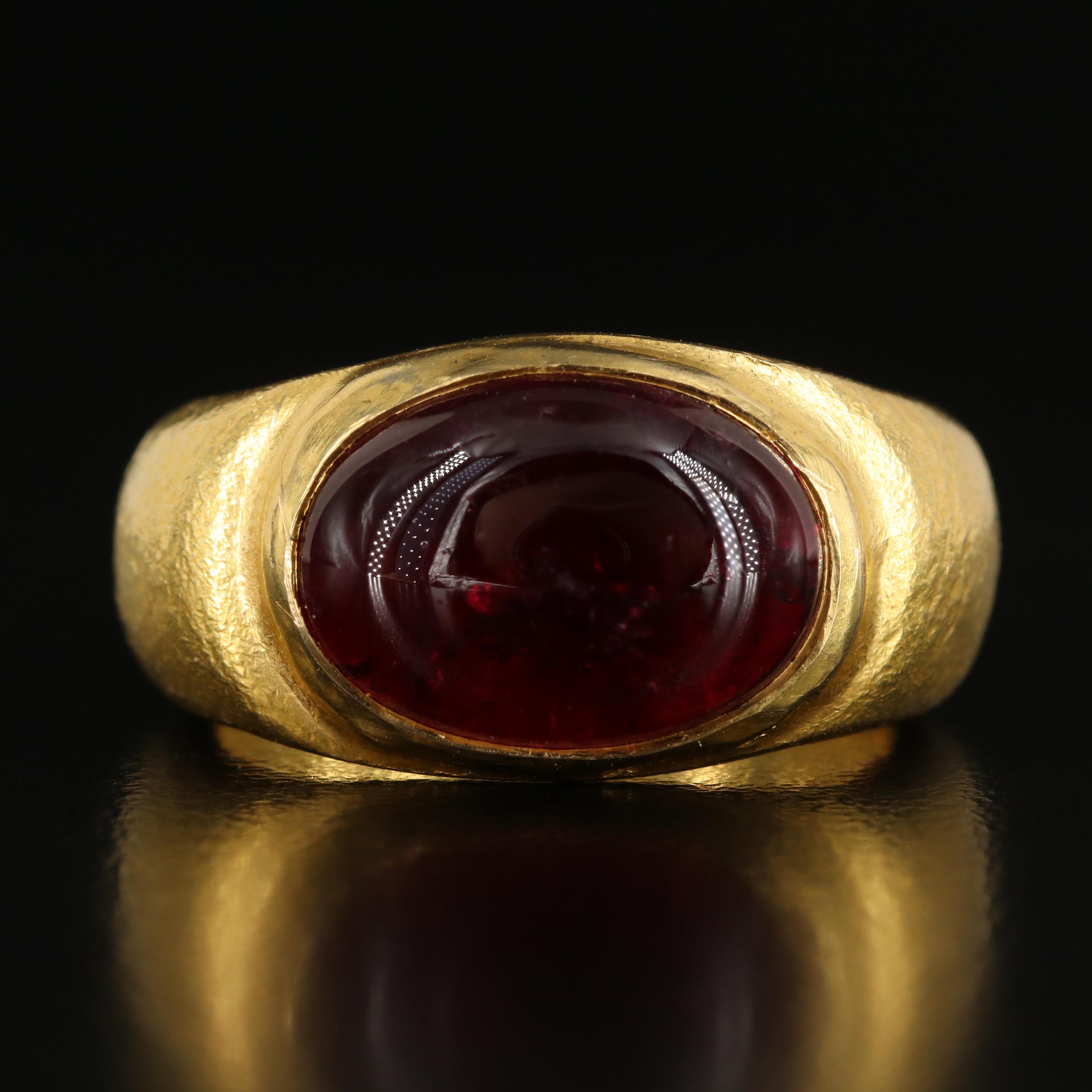 18K Garnet Ring