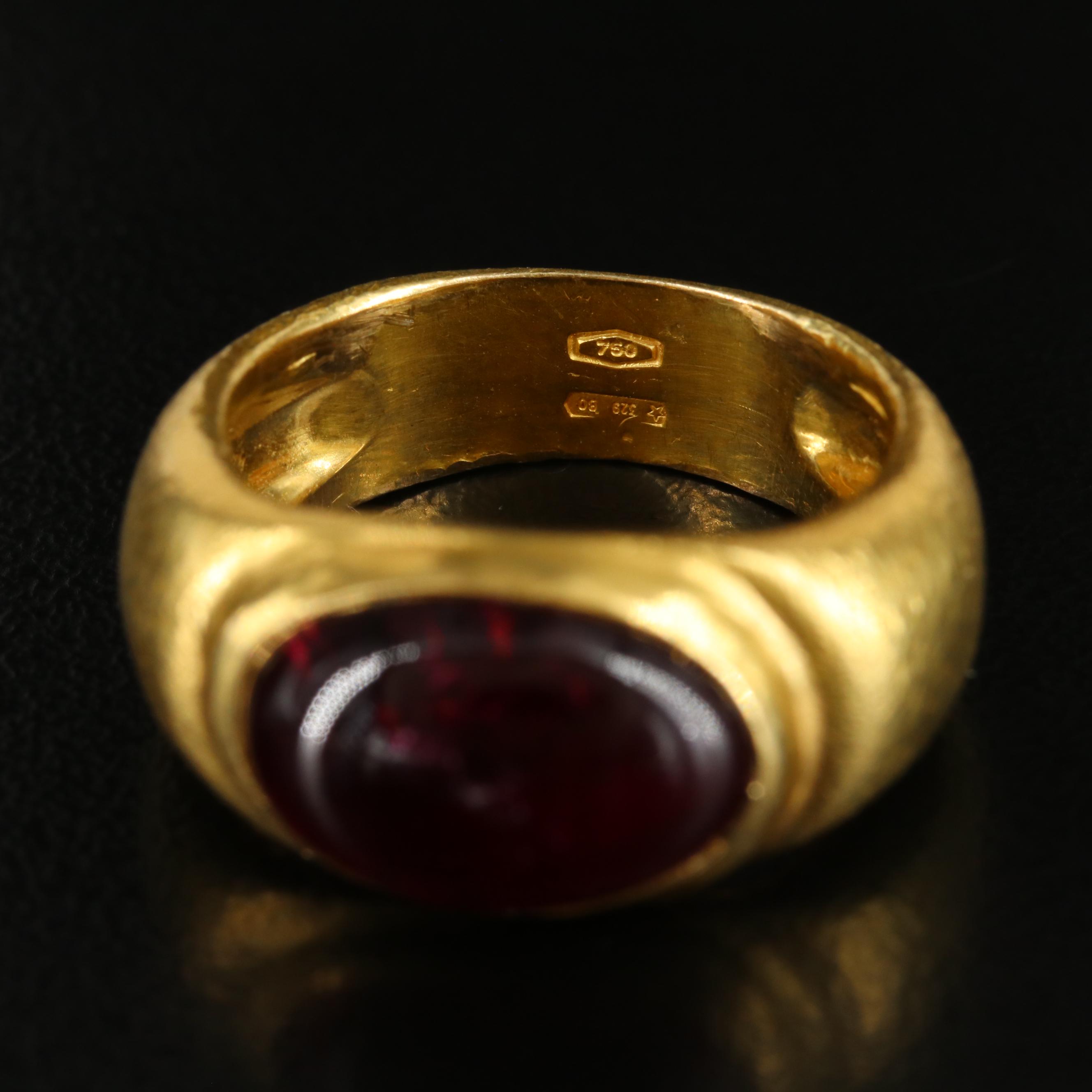 18K Garnet Ring