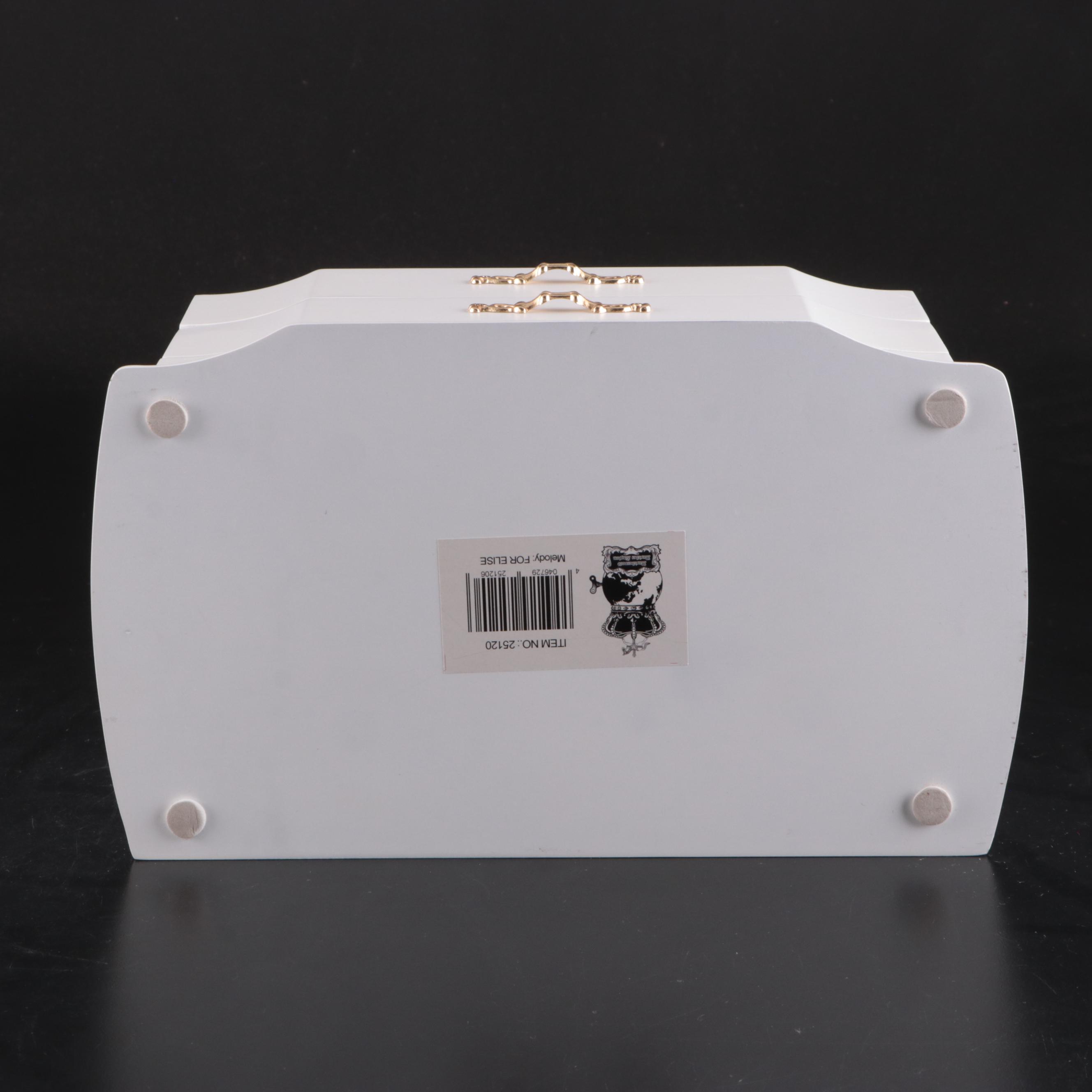 White Wooden Jewelry Boxes including Musical Box