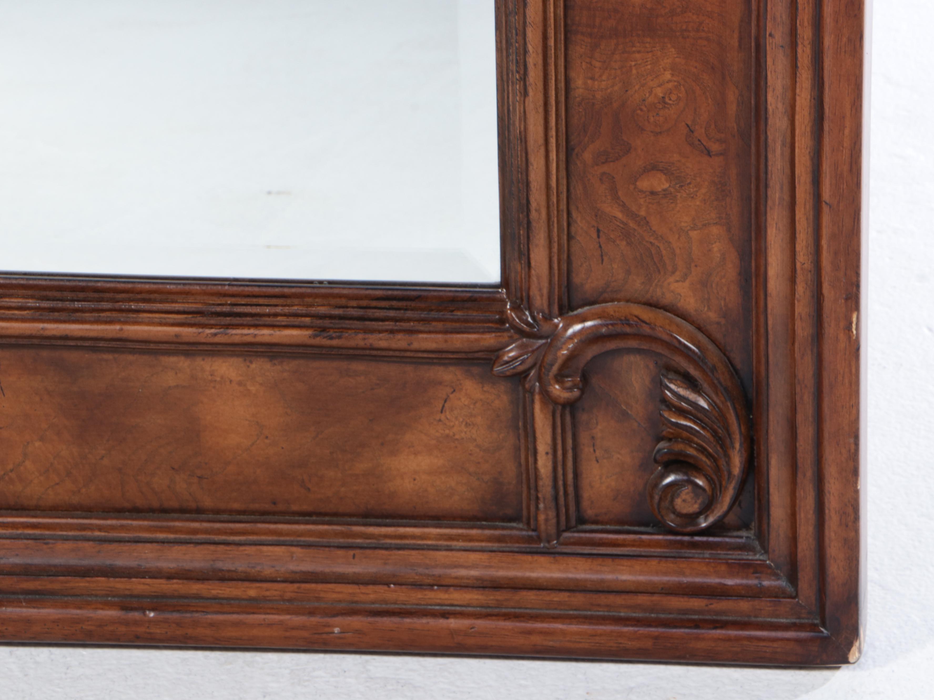 Broyhill Contemporary Neoclassical Style Carved Wood Wall Mirror EBTH