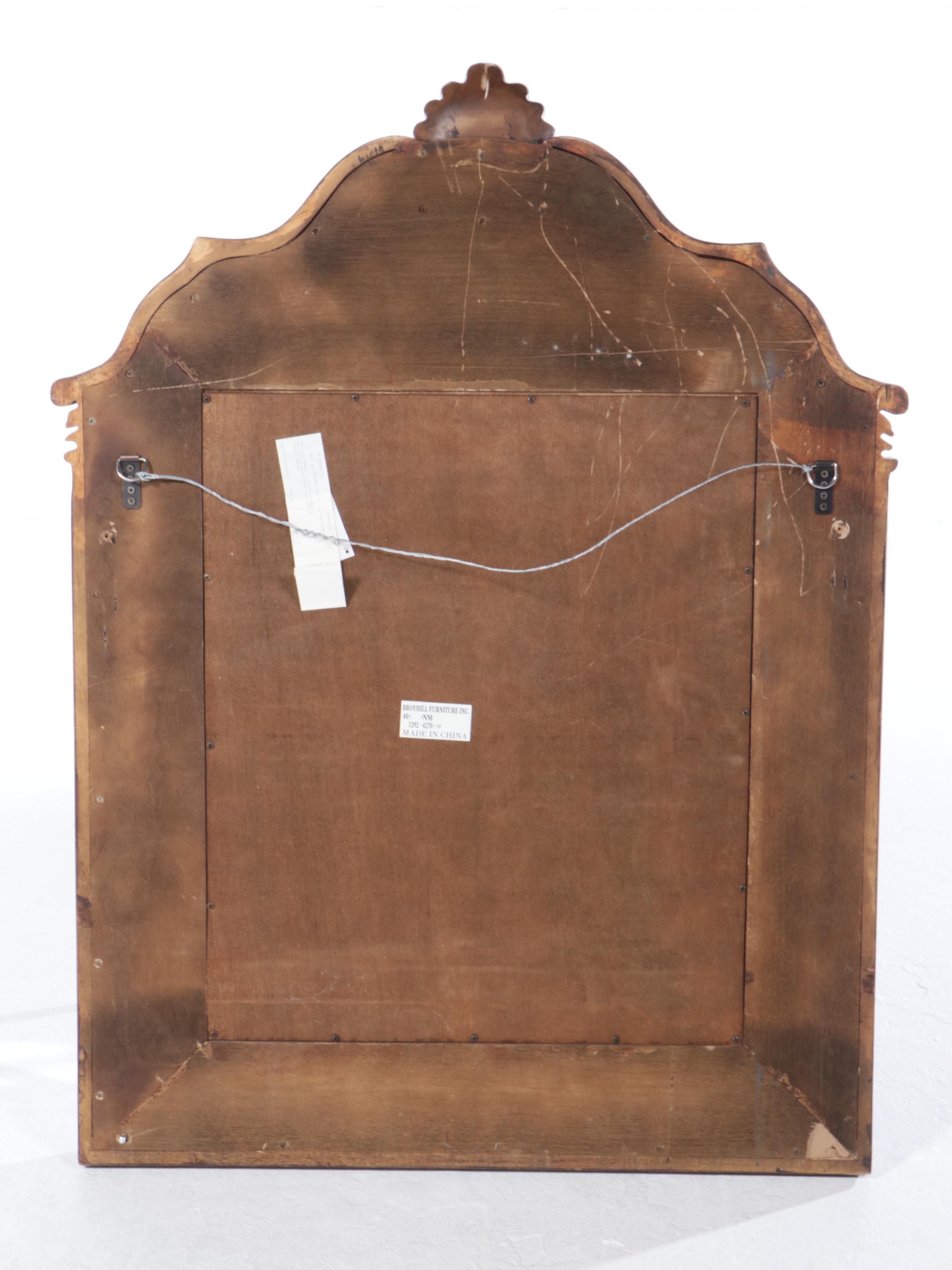 Broyhill Contemporary Neoclassical Style Carved Wood Wall Mirror EBTH