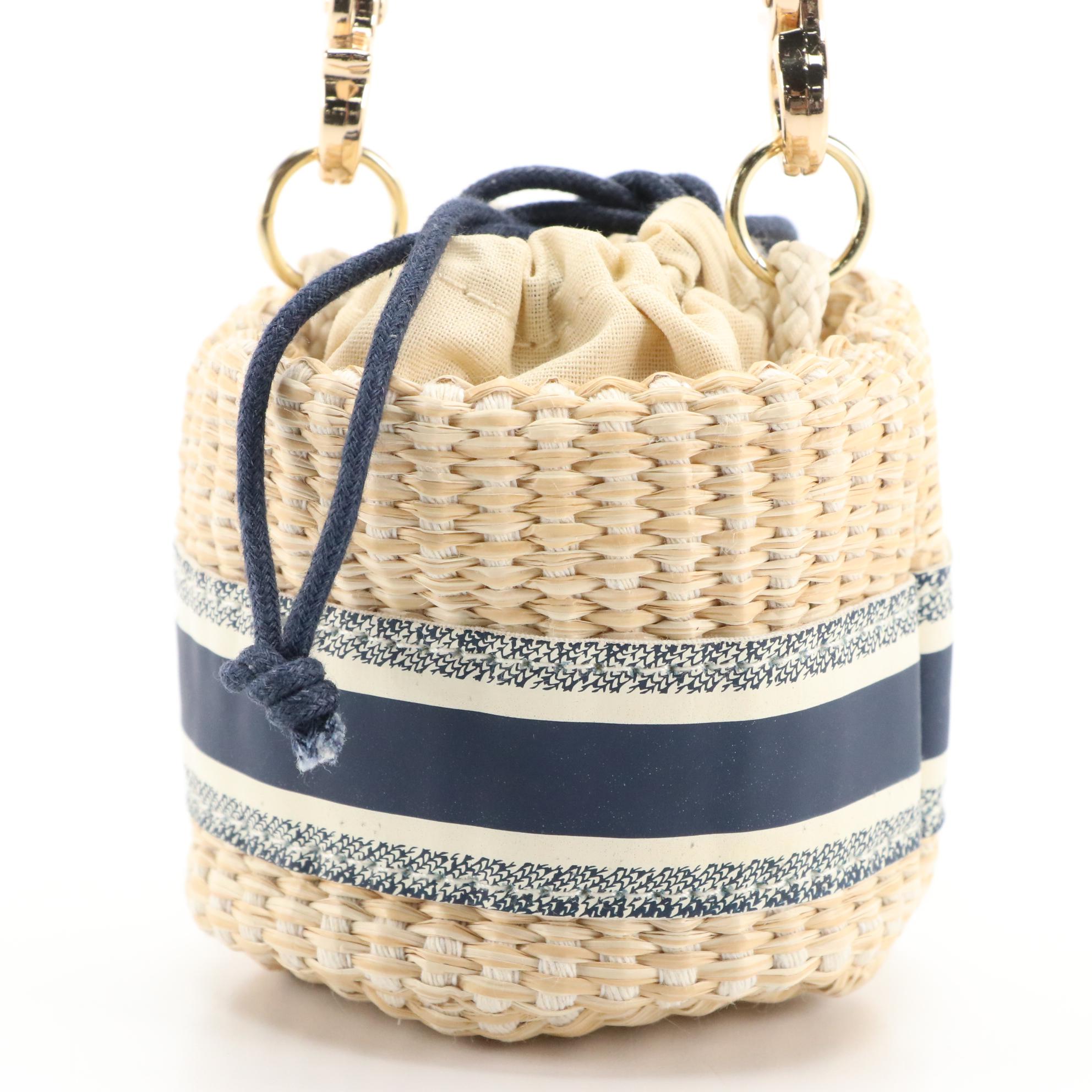 Christian Dior Beauty Small Drawstring Pouch Crossbody with Braided Rope Cord