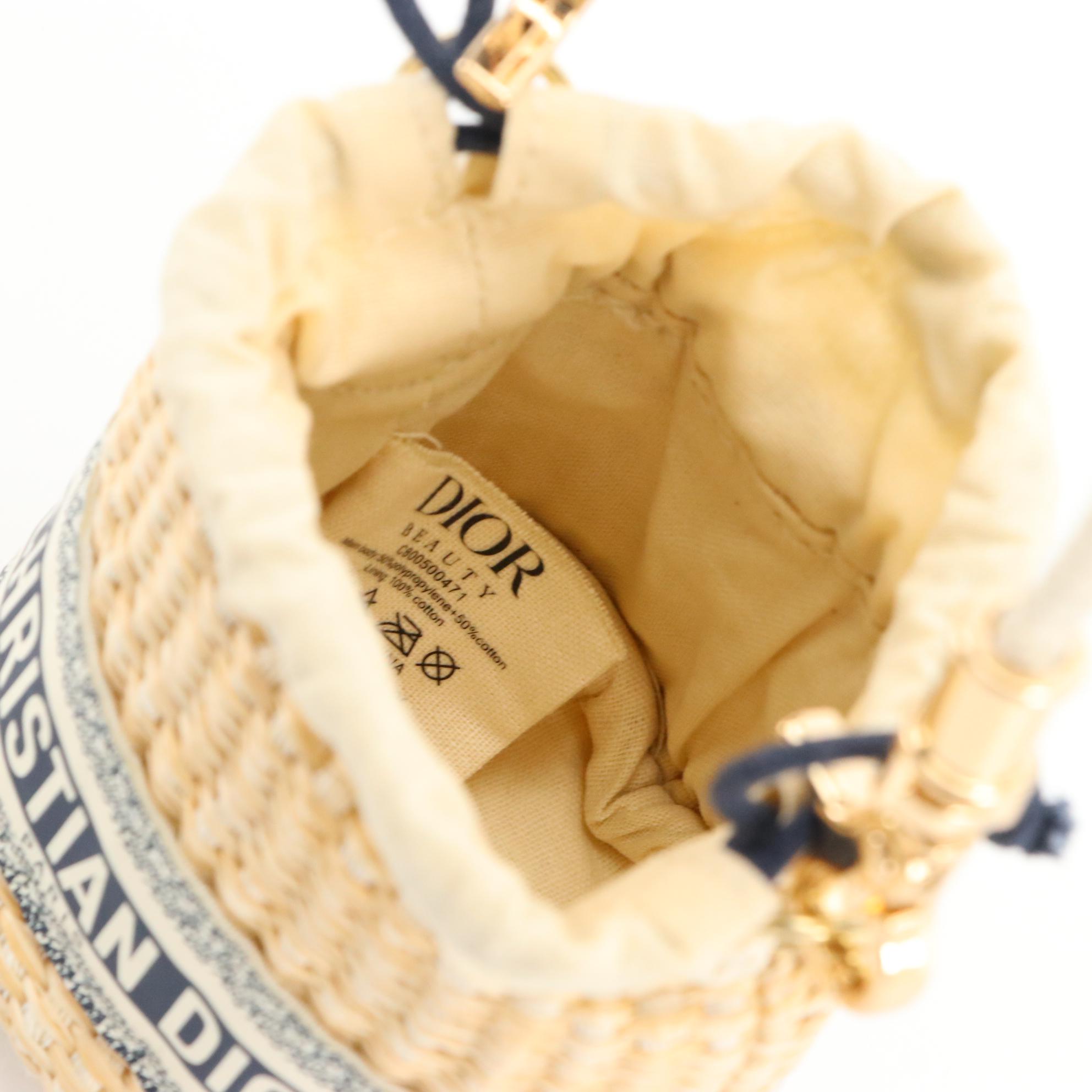 Christian Dior Beauty Small Drawstring Pouch Crossbody with Braided Rope Cord