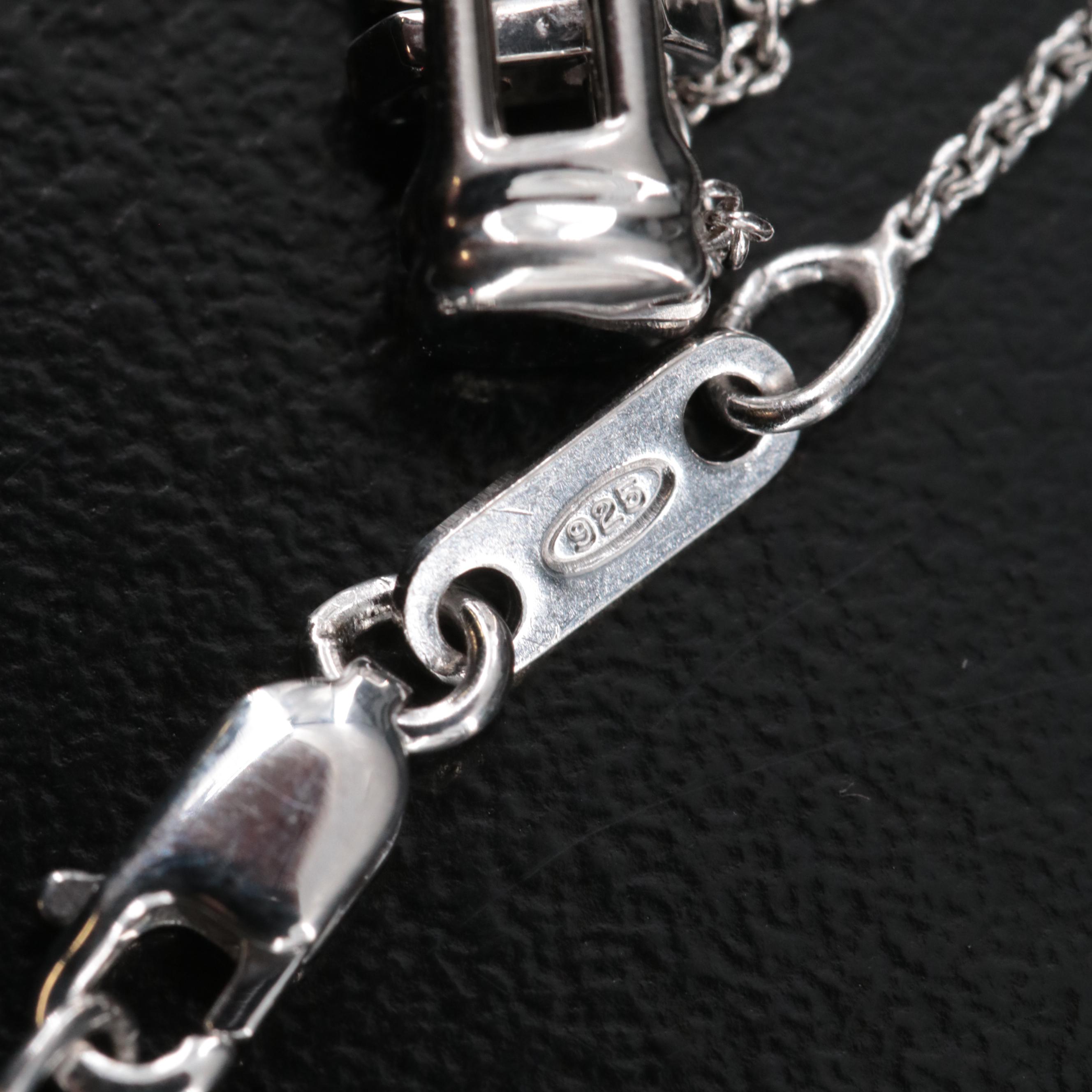 Sterling Diamond MOM Necklace